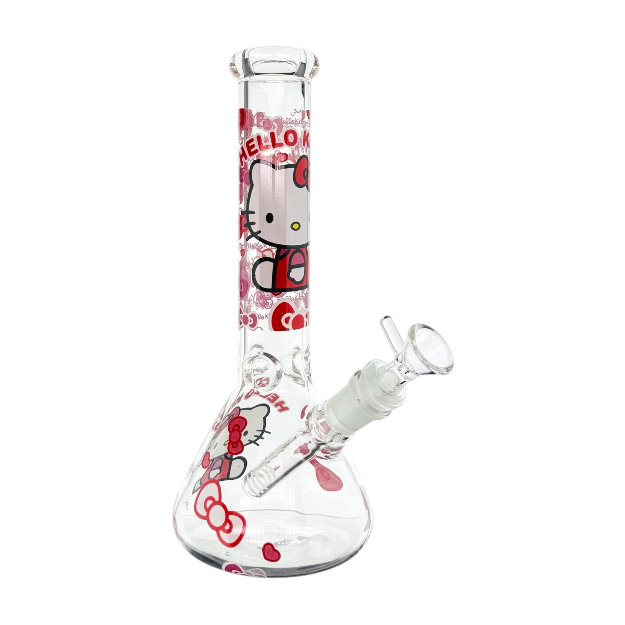 Hello Kitty Bong With Pink Hearts 8 Inch