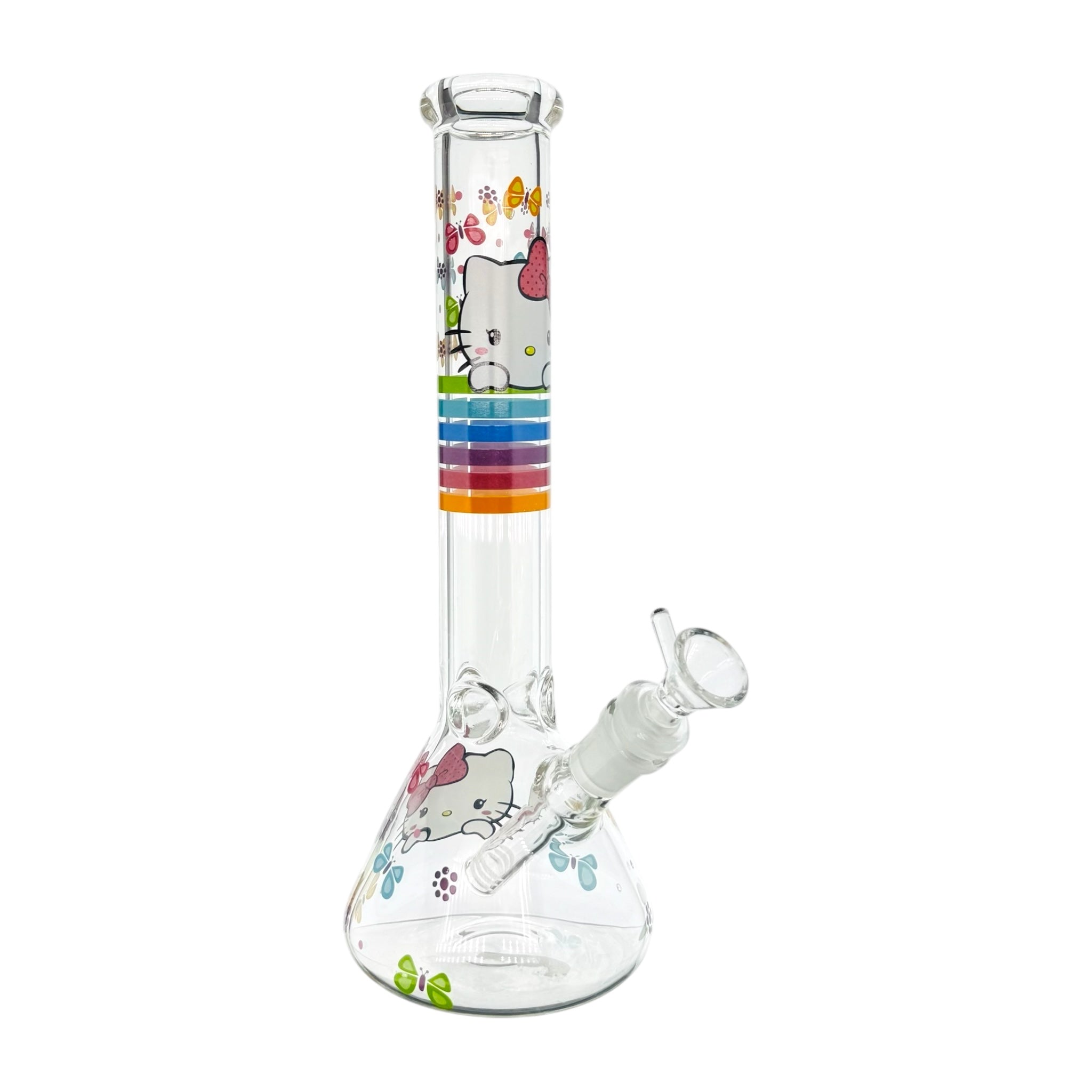 Hello Kitty Bong With Butterflies 10 Inch