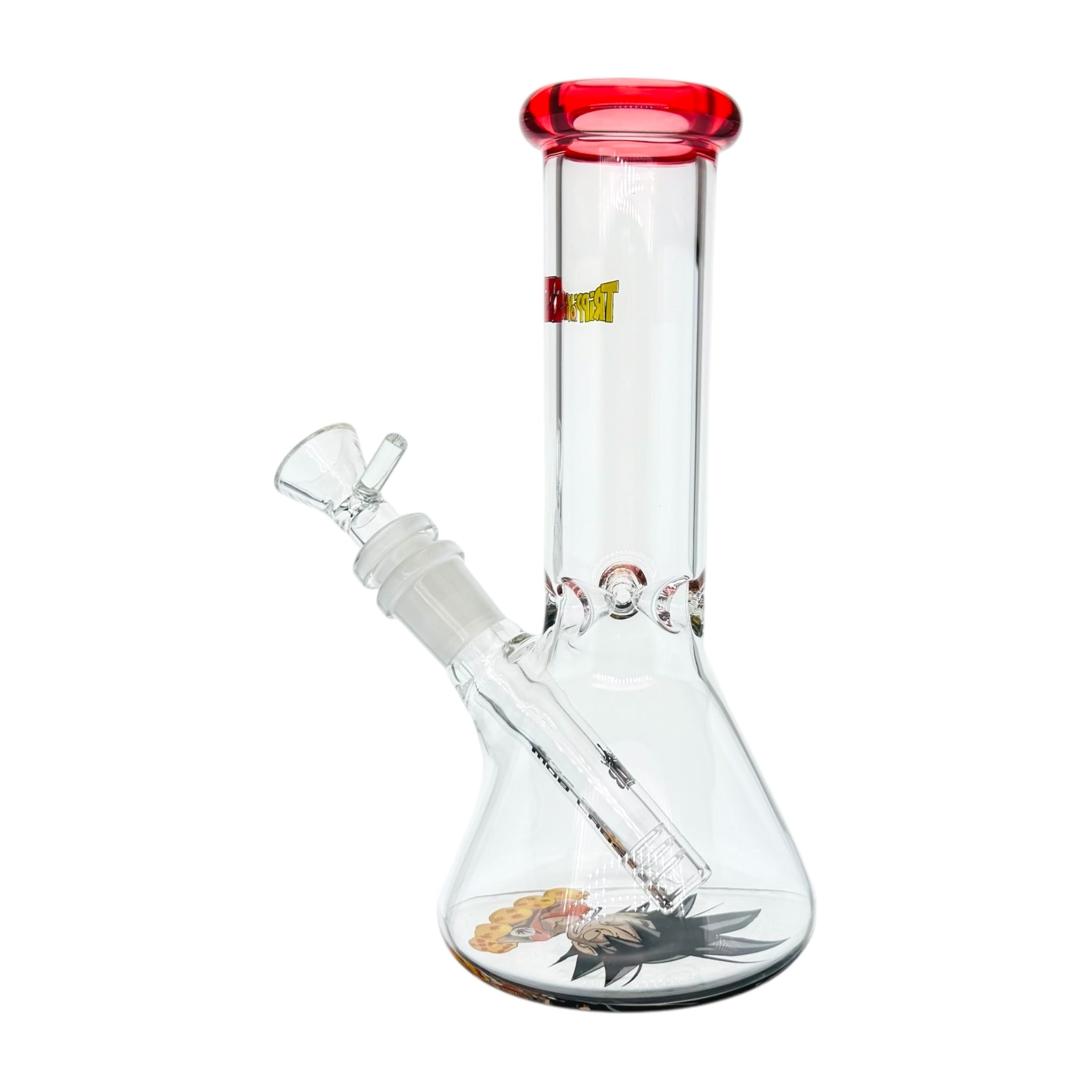 Dragon Ball Z themed small glass beaker bong 8 inches tall