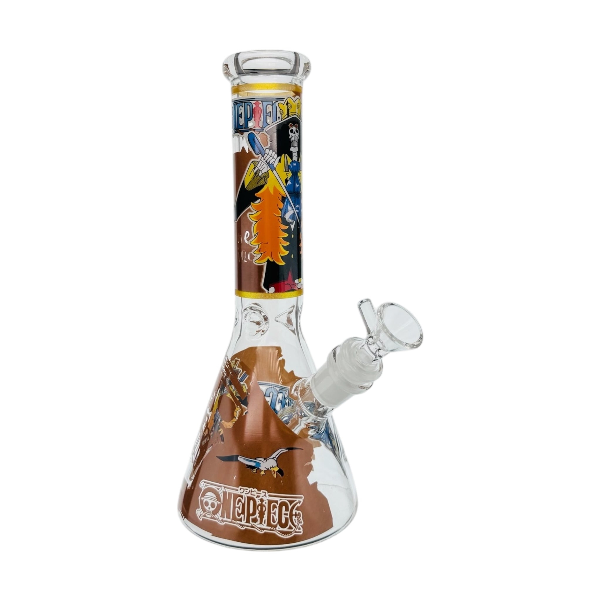 Nepec One Piece Anime With Skeleton Beaker Water Pipe Bong 10 Inches