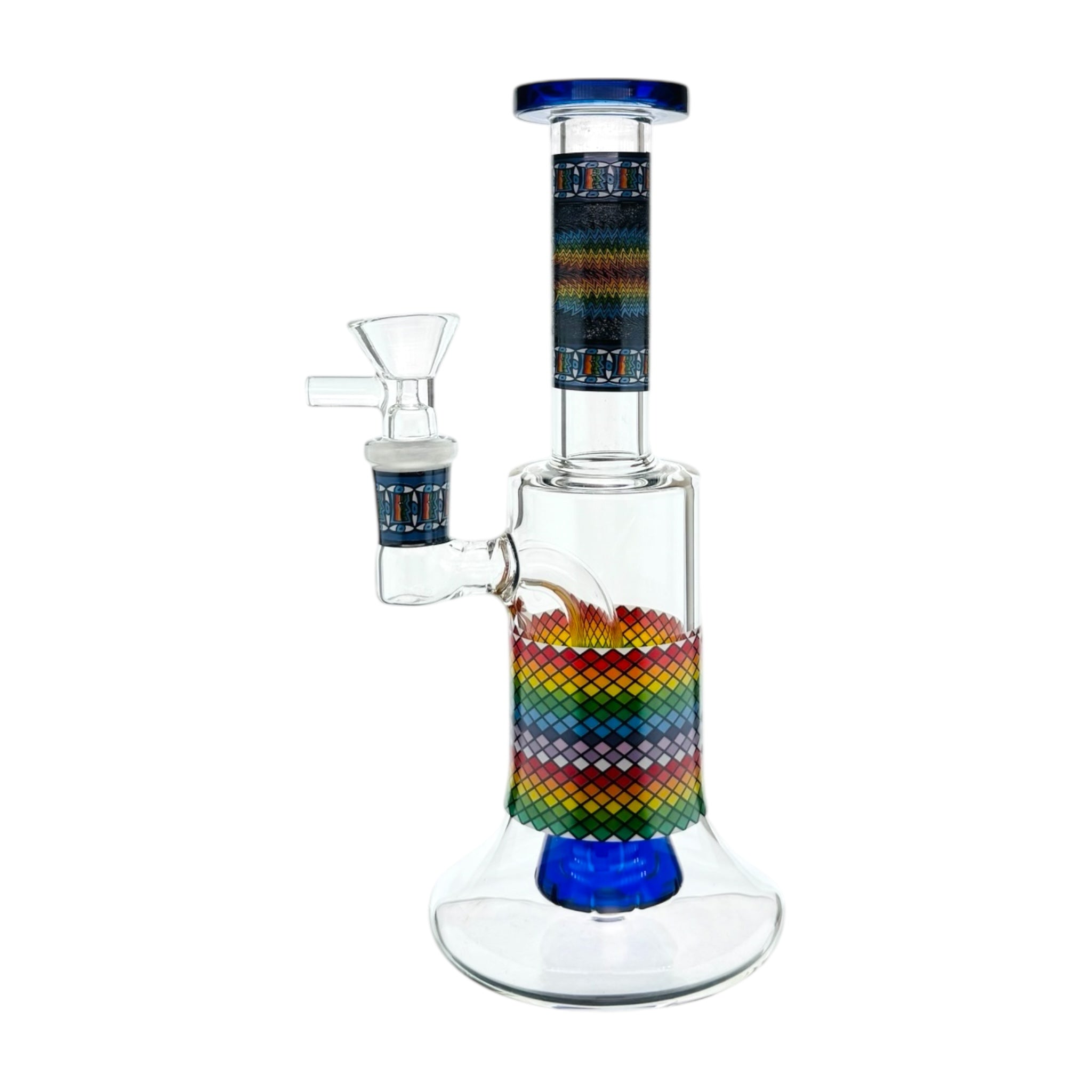 Mini Tube Glass Bong With Rainbow Reversal Flip
