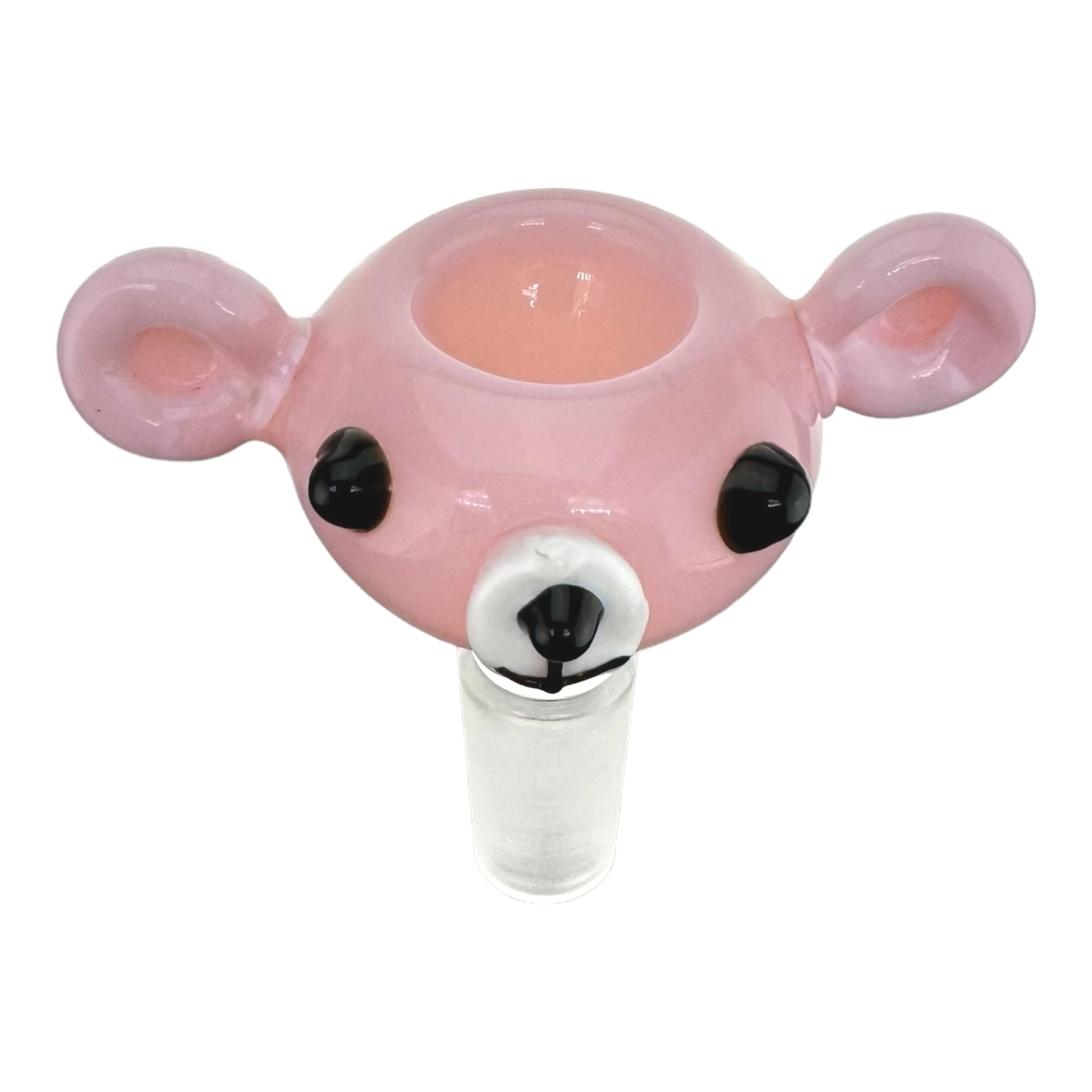 cute and girly Pink Teddy Bear 14mm Glass Bong Bowl for sale