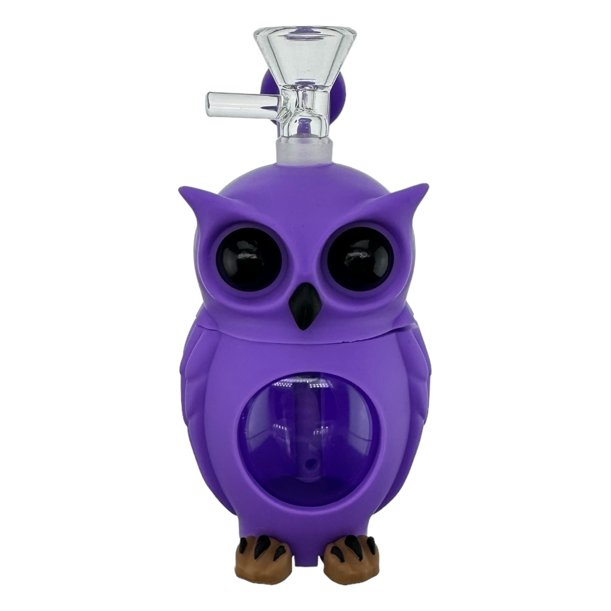 cute and girly mini Purple Owl Silicone Rubber Bong