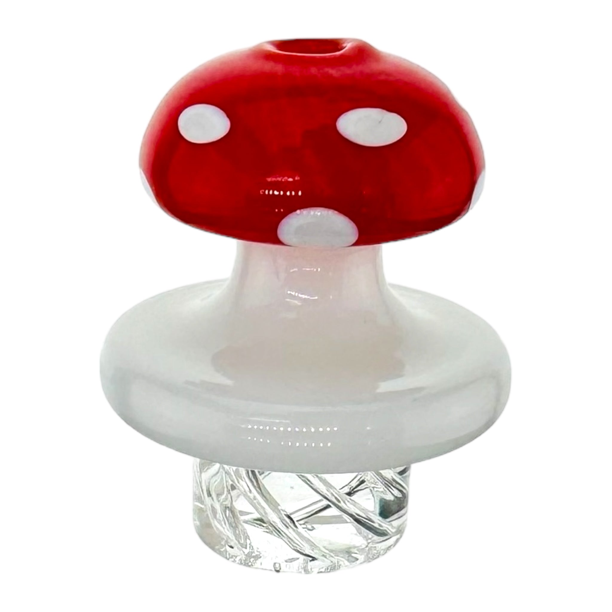 Spinner Carb Cap With Mushroom Top Red & White