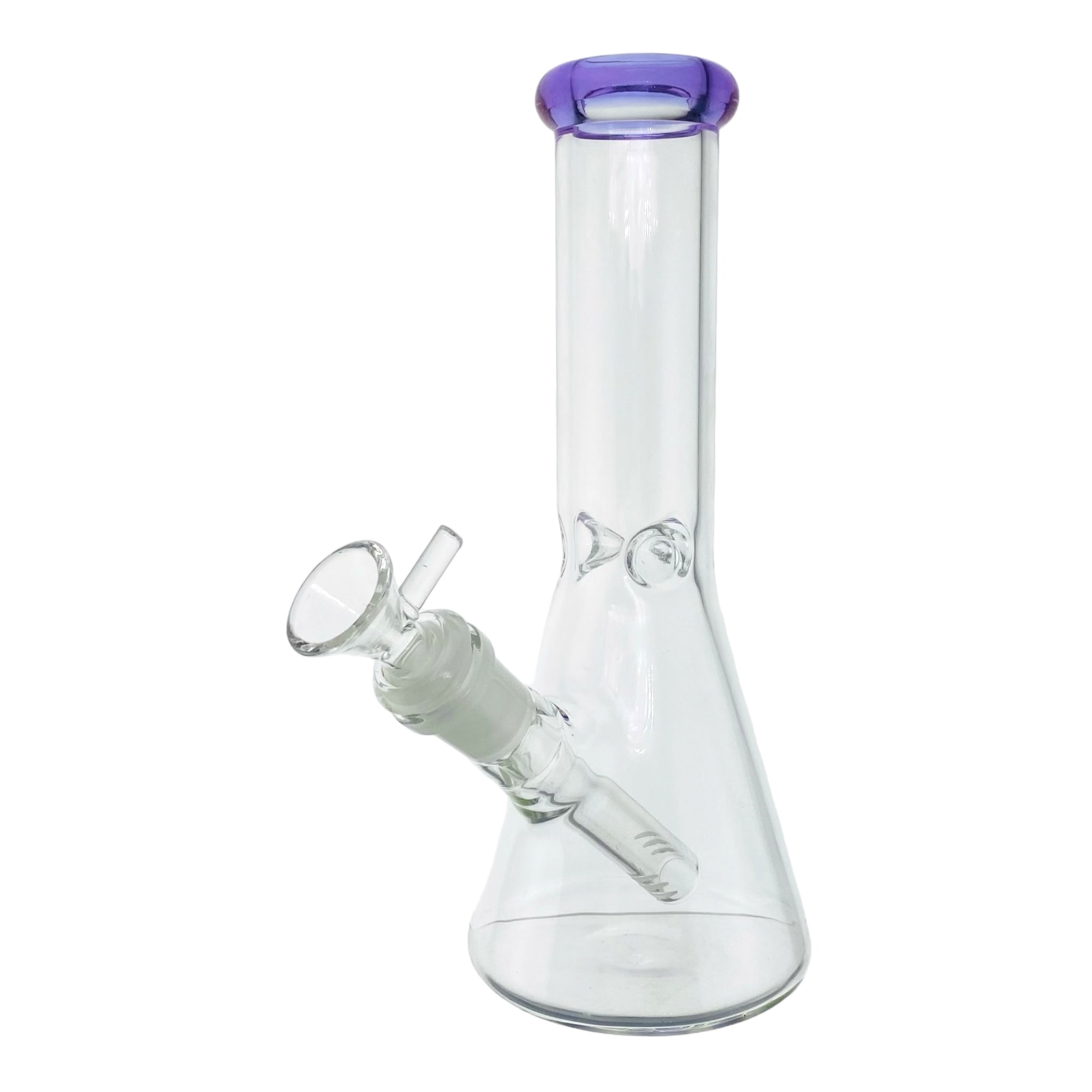 cute girly small glass bong with purple mouthpiece