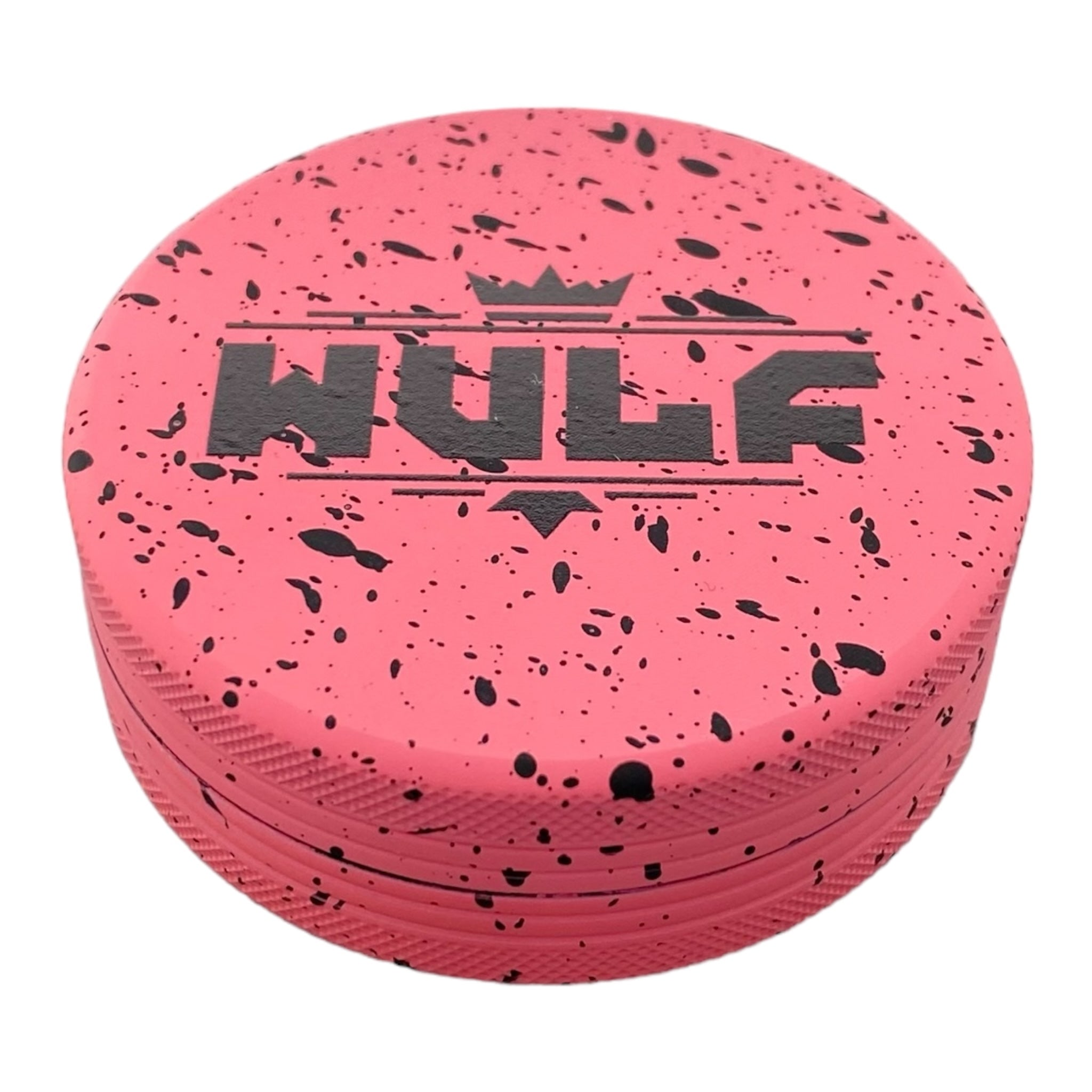 WULF Pink Two Piece Grinder for weed 65mm wide