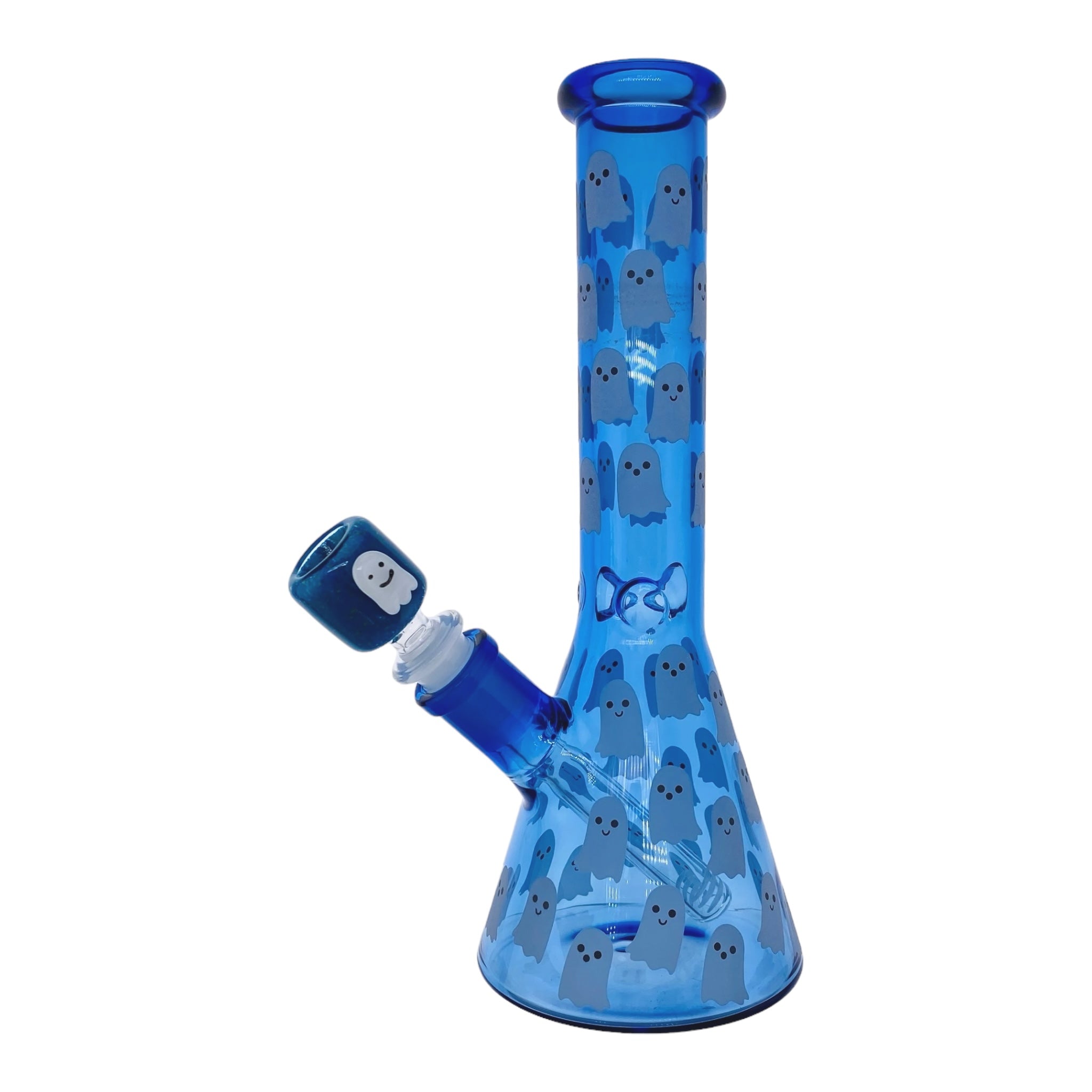 cute girly Glow In The Dark Ghost Blue Beaker Bong 10 Inches for sale