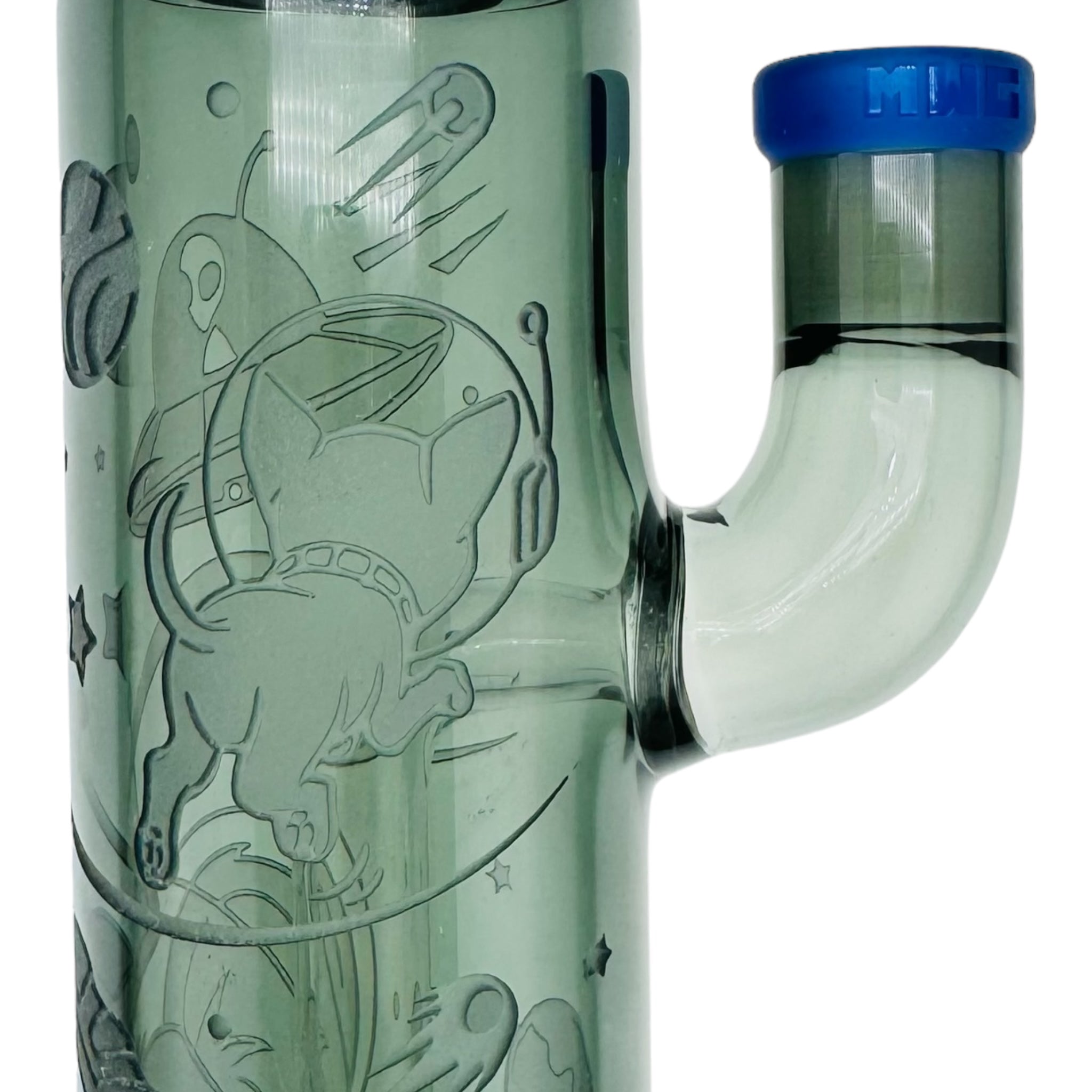 Milkyway Glass and Koala Puffs Moon Sesh 12” Dab Rig Or Bong for cannabis Black And Blue