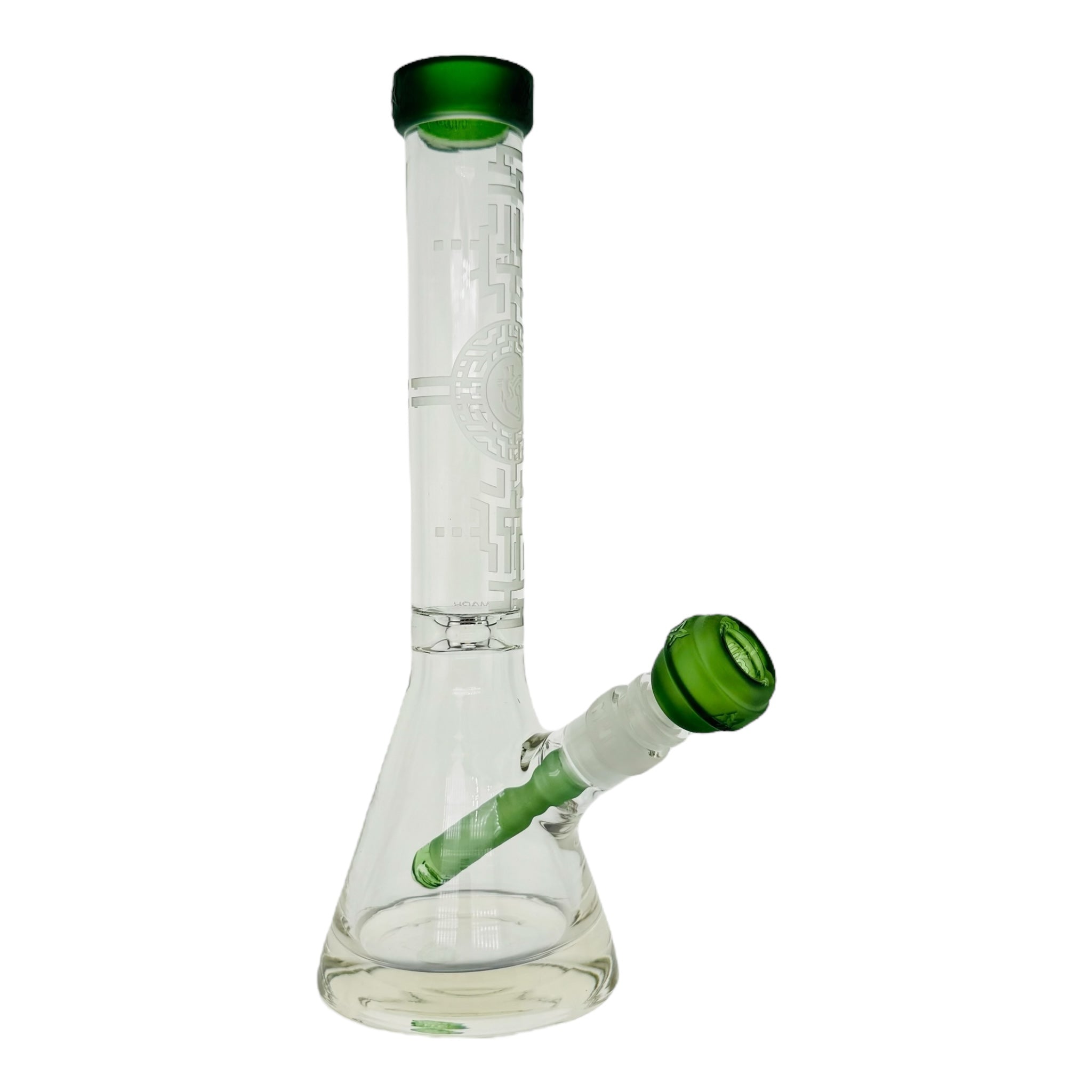 Milkyway Glass - 10.5 Inch Bio-Encryption Beaker Base Bong Green