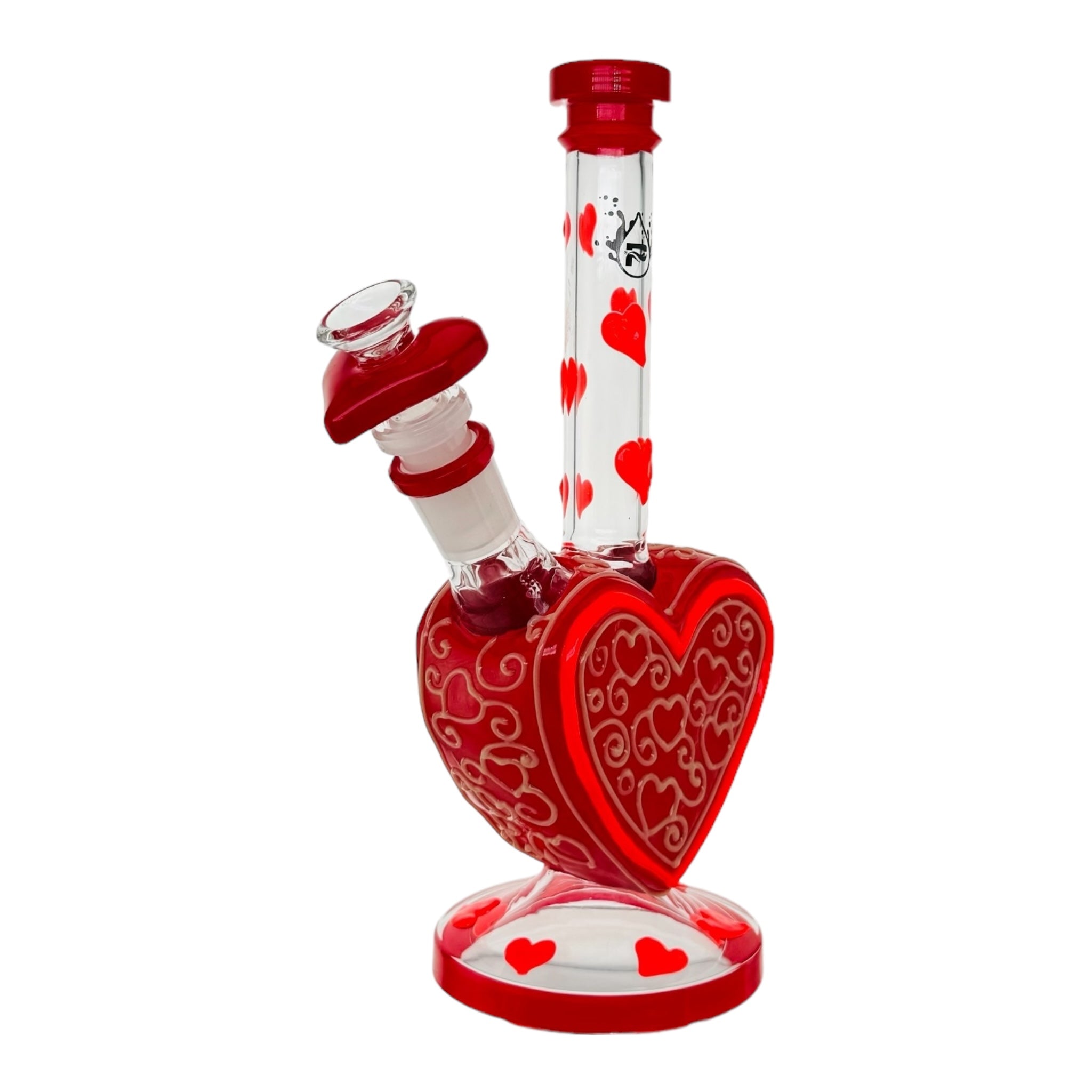 Pulsar Glass Red Valentine Heart Bong