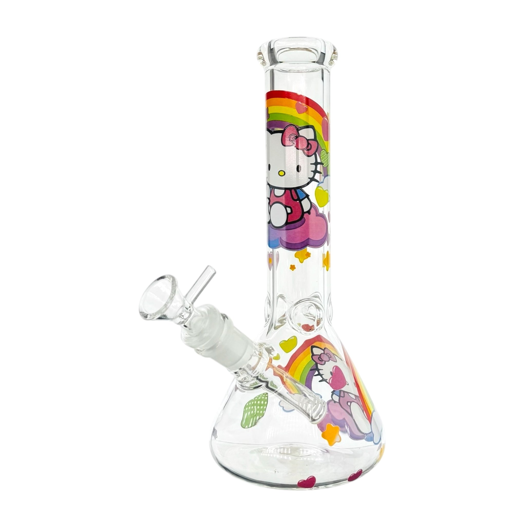 cute Hello Kitty Bong With Rainbow 8 Inch