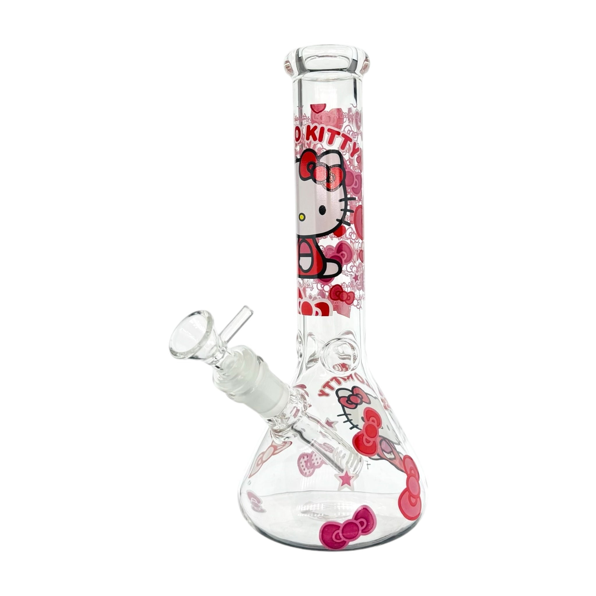 cute Hello Kitty Bong With Pink Hearts 8 Inch