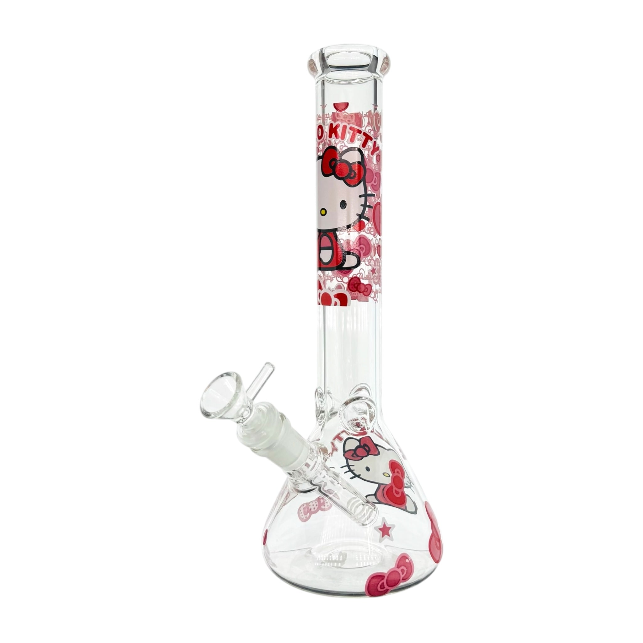 cute Hello Kitty Bong With Pink Hearts 10 Inch