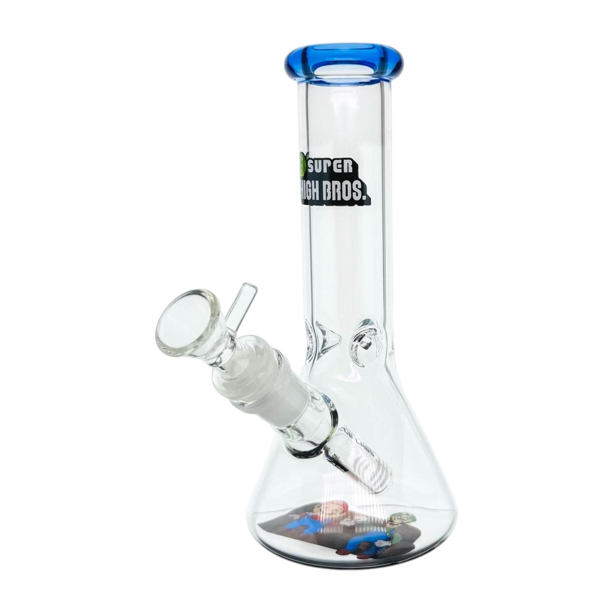 Mario and Luigi themed small 8 inch glass beaker bong anime bong