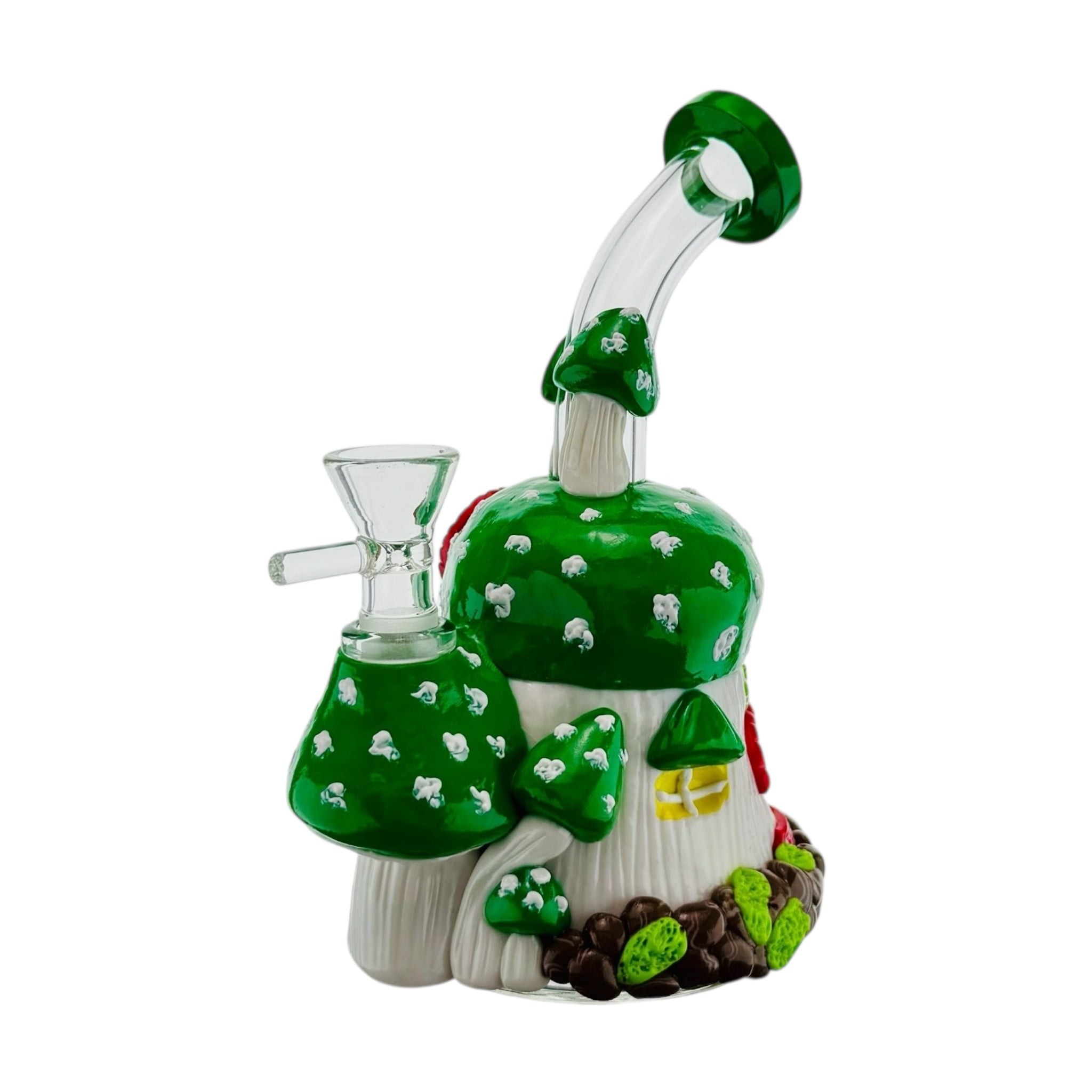 monster bong Green And White Mushroom House Small Bong