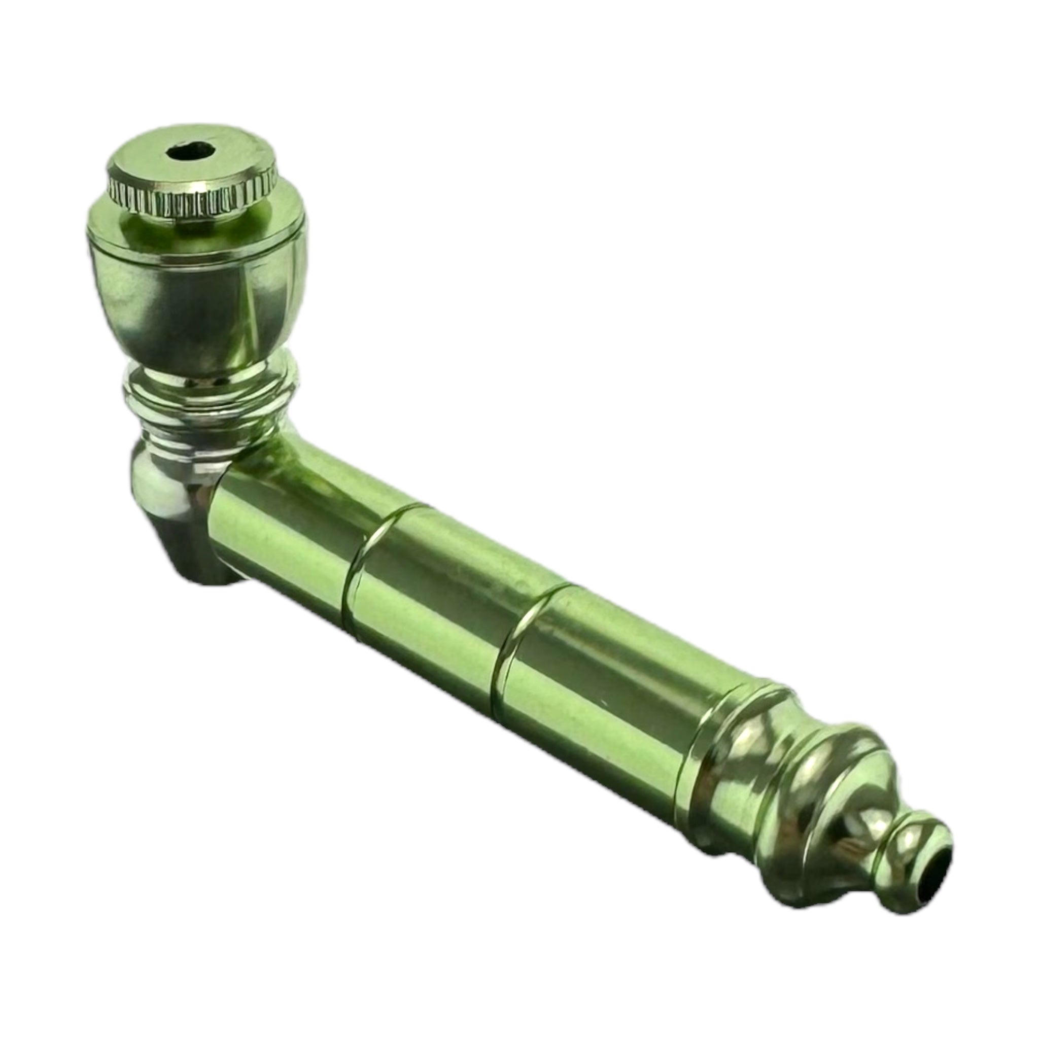 Light Green Basic Aluminum Smoking Pipe With Cap