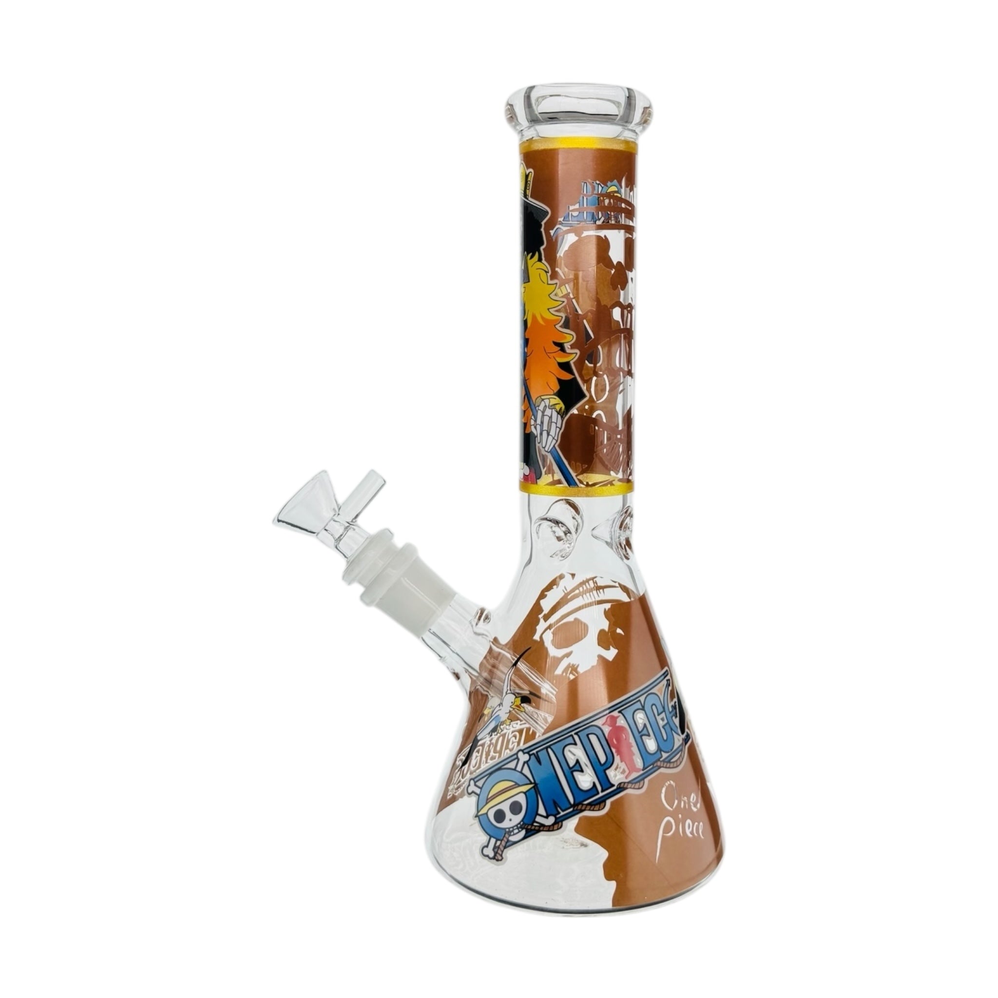 Nepec One Piece Anime With Skeleton Beaker Water Pipe Bong 10 Inches