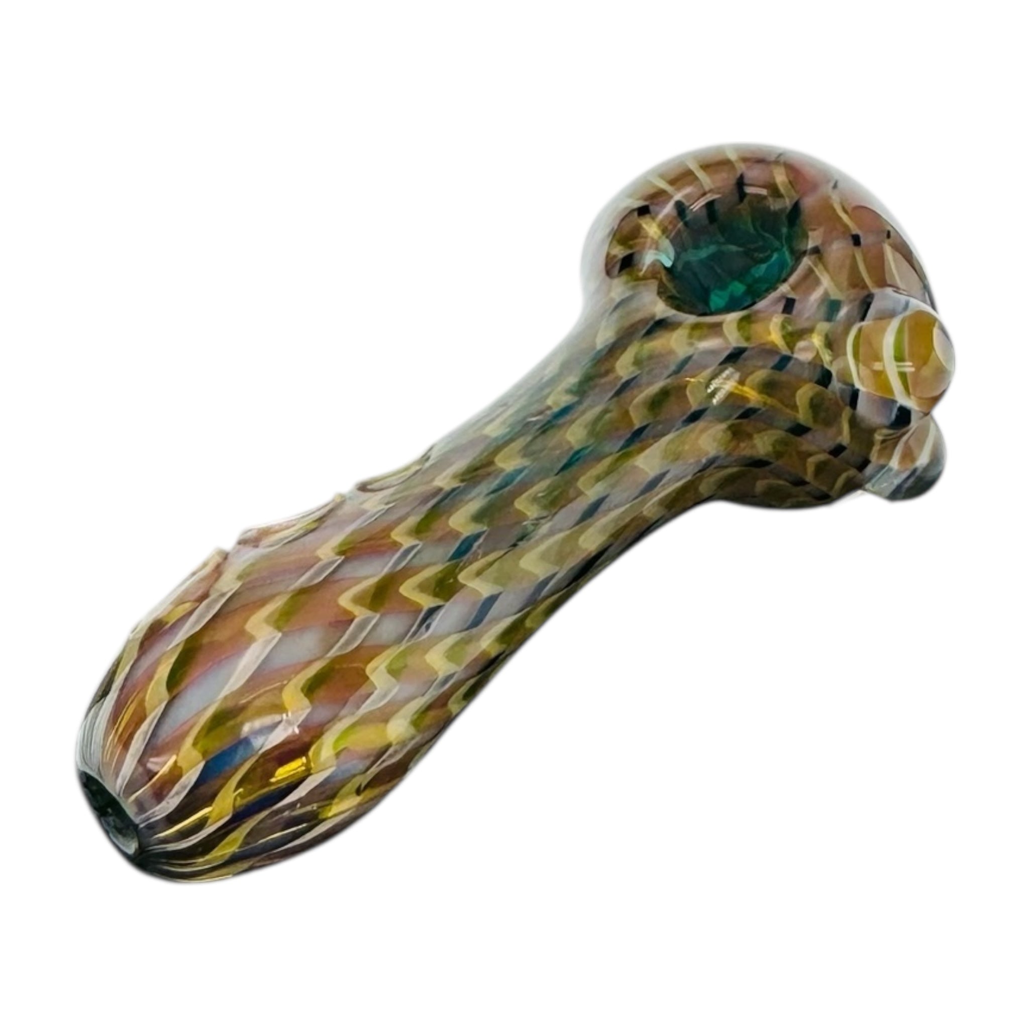 Multicolored glass pipe on a white background