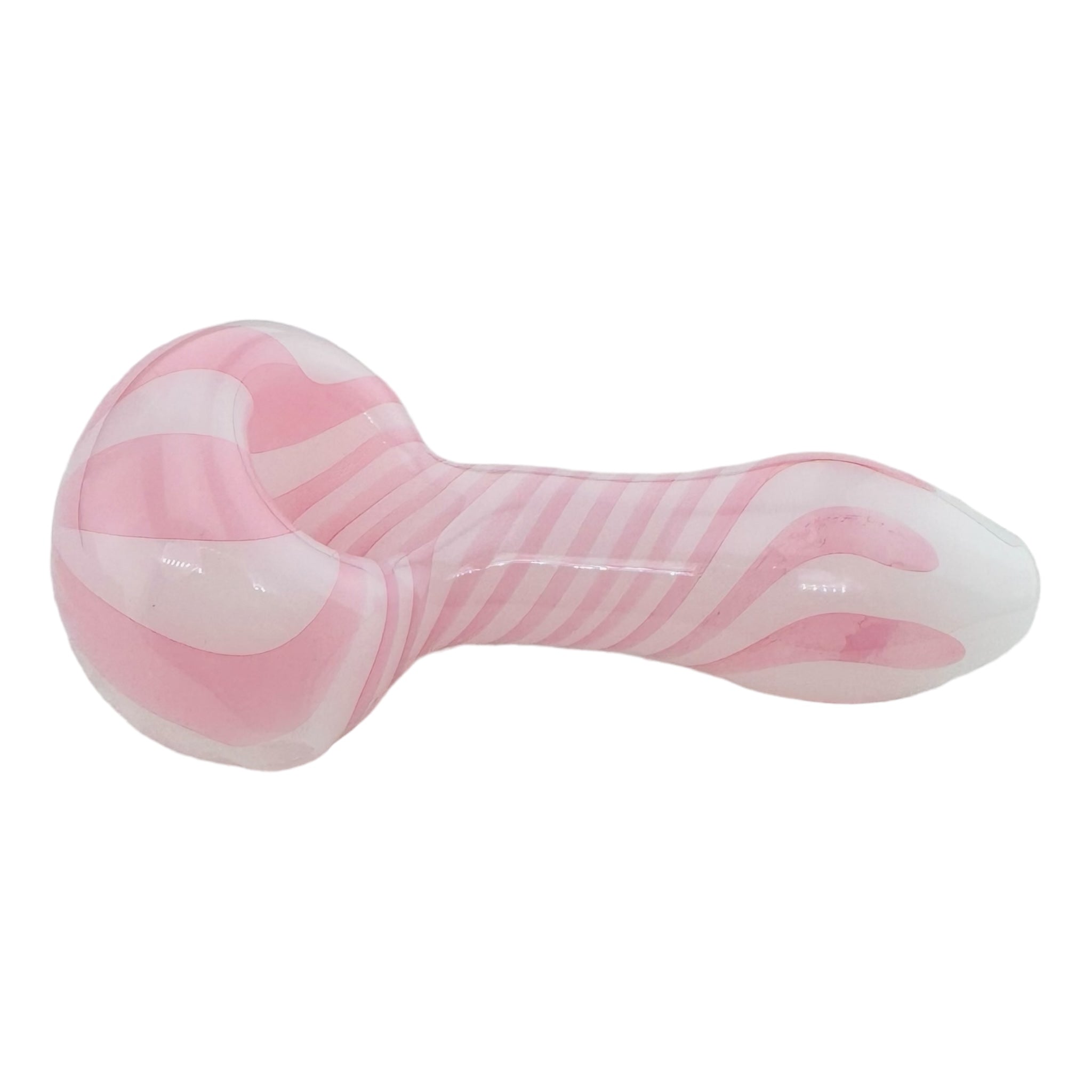 cute and girly small mini Pink And White Twist Glass Hand Pipe for sale