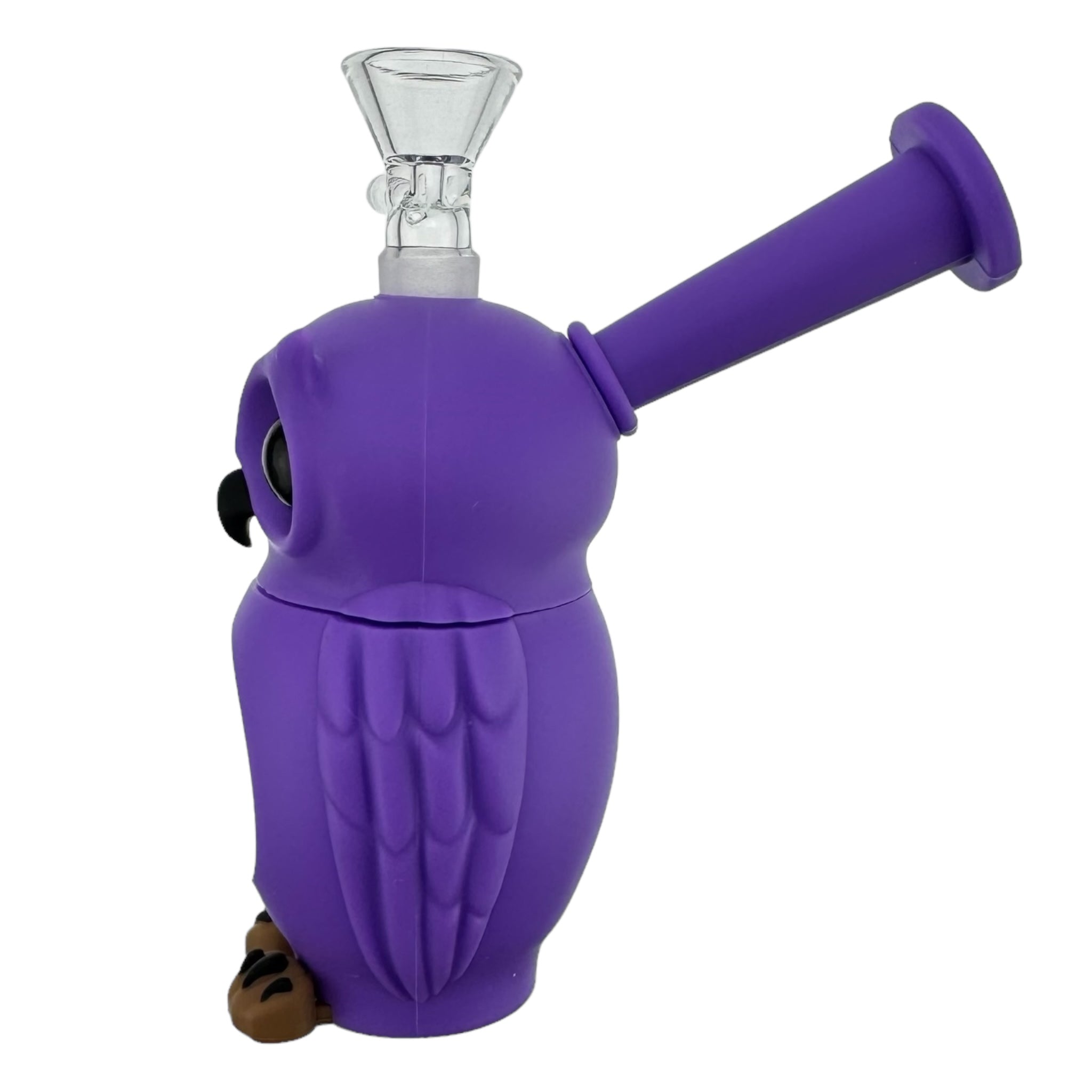 cute and girly mini Purple Owl Silicone Rubber Bong