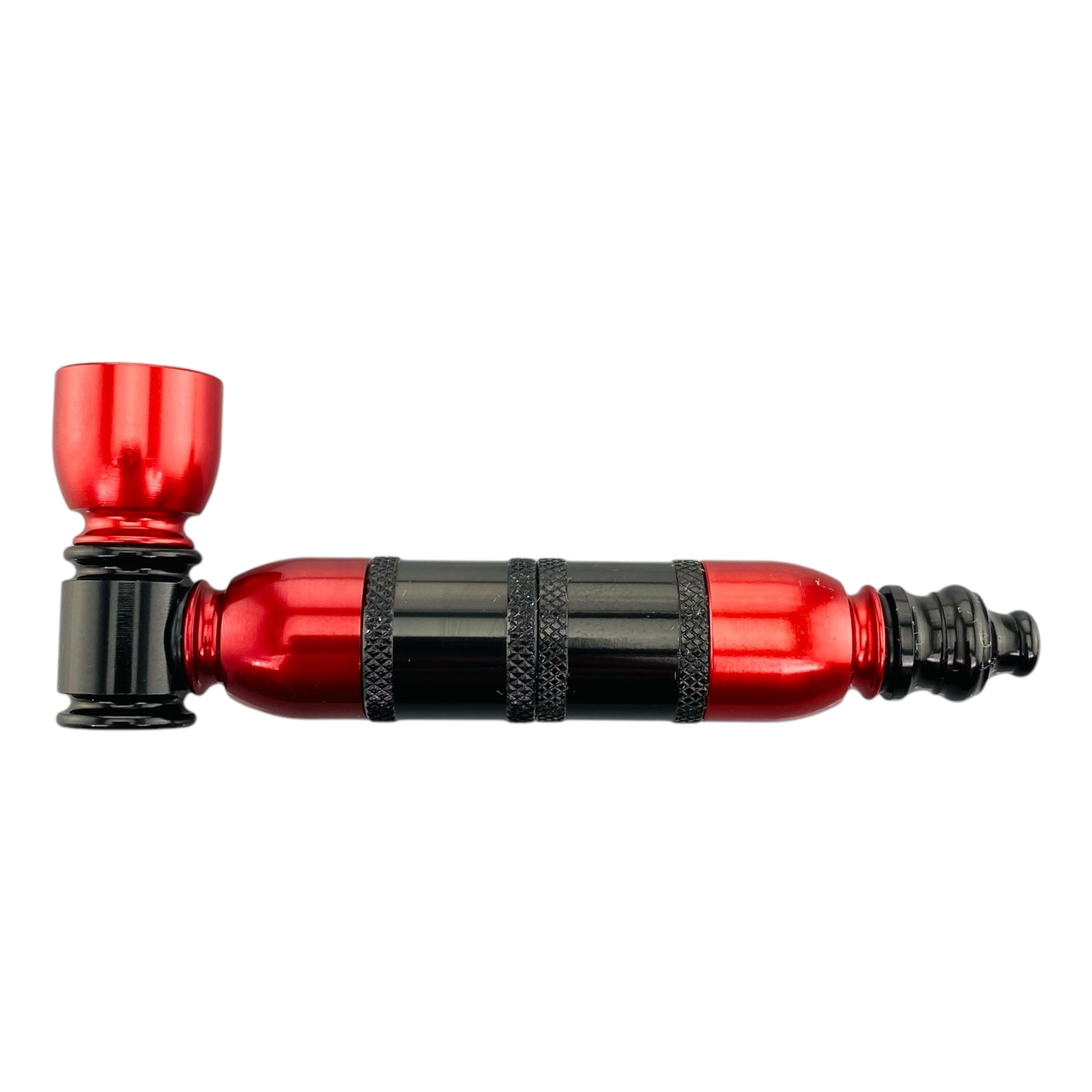 Metal Hand Pipes For Weed Red And Black Extra Large Multiple Chamber Hand Pipe For Sale