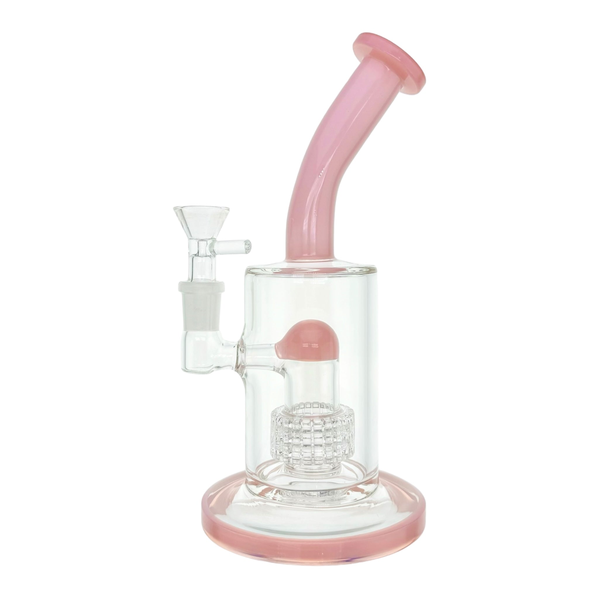 Pink Glass Bong With Multi Slit Perc