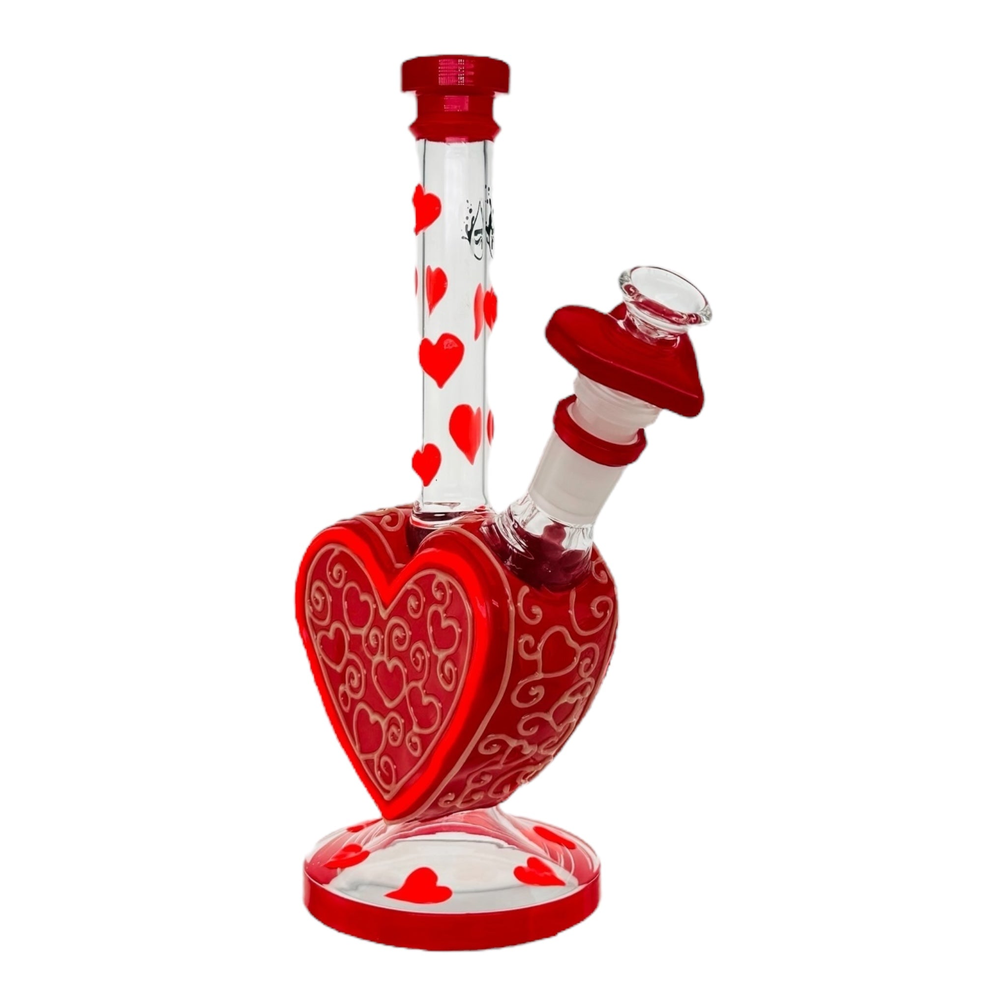 Pulsar Glass Red Valentine Heart Bong