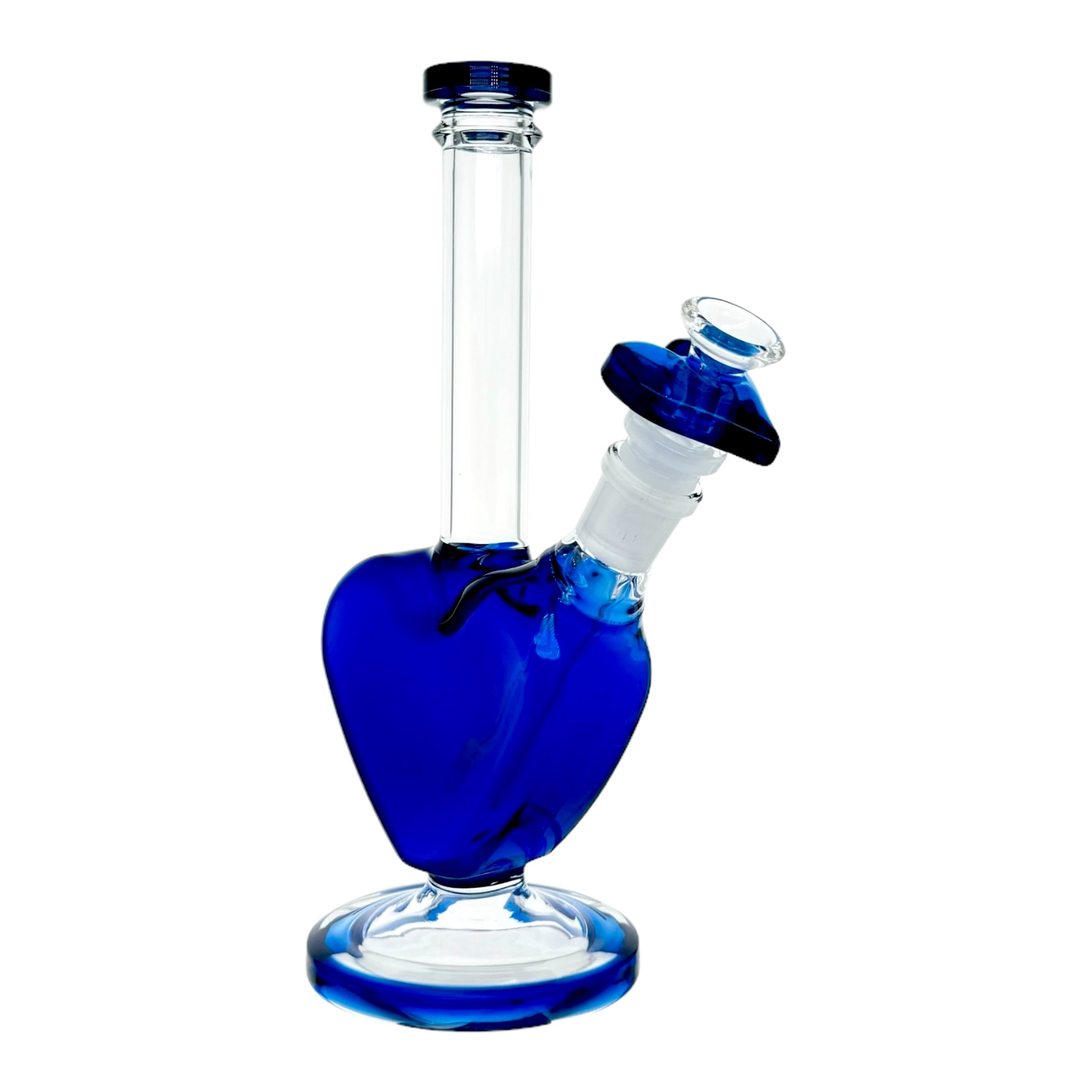 cute bong with blue heart and 14mm bowl