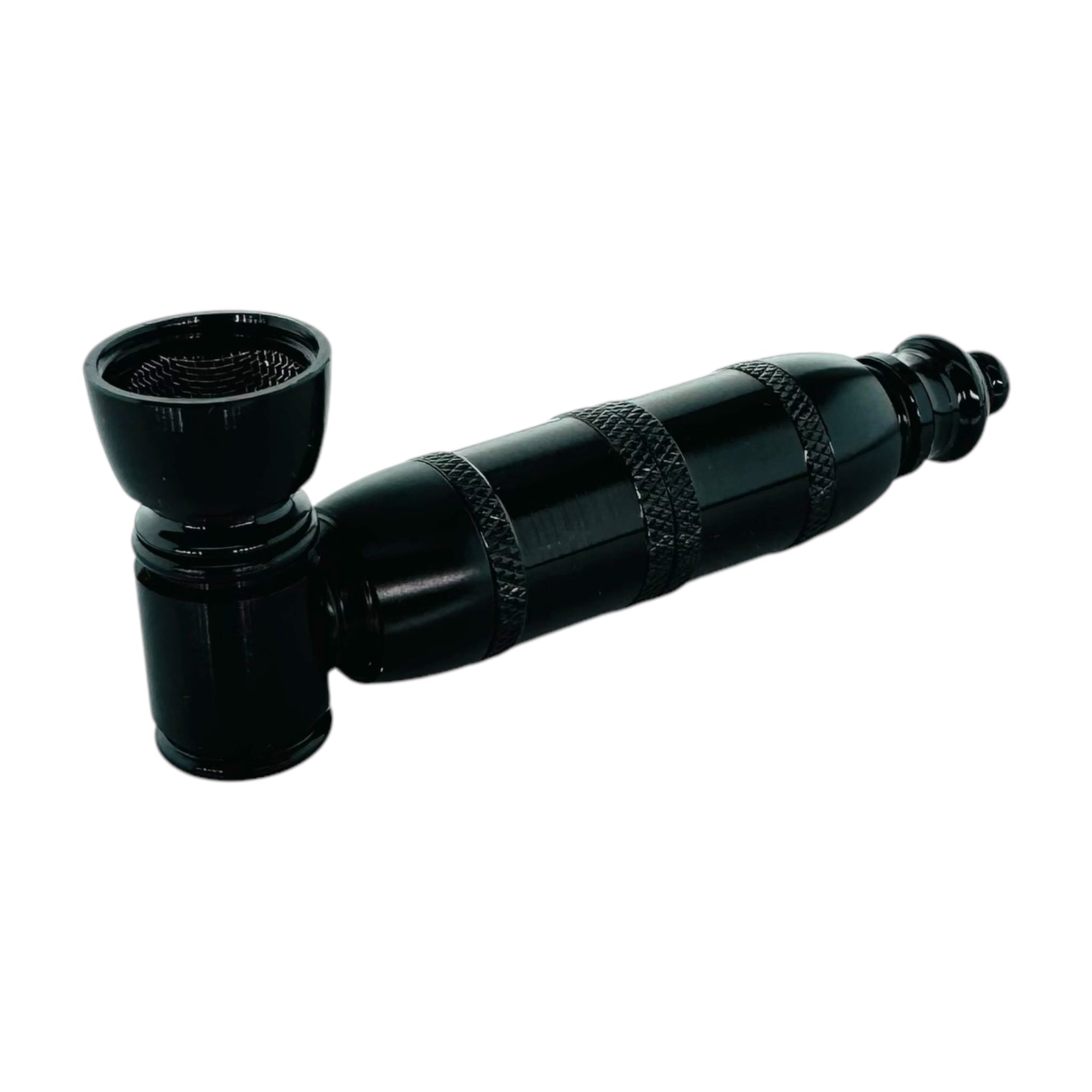 Metal Hand Pipes - Black Extra Large Chamber Hand Pipe
