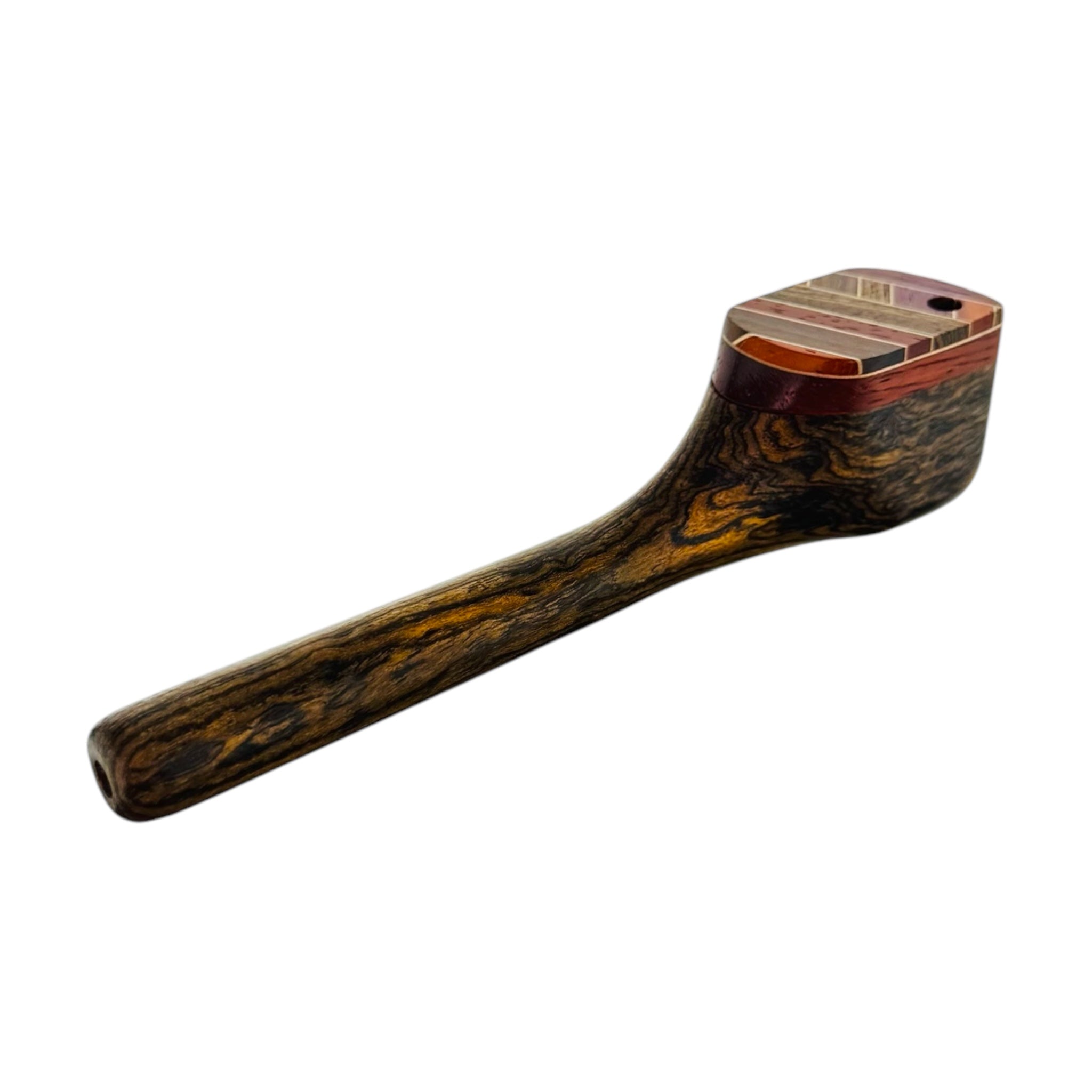 6 Inch Long Stem Wood Pipe With Swivel Lid