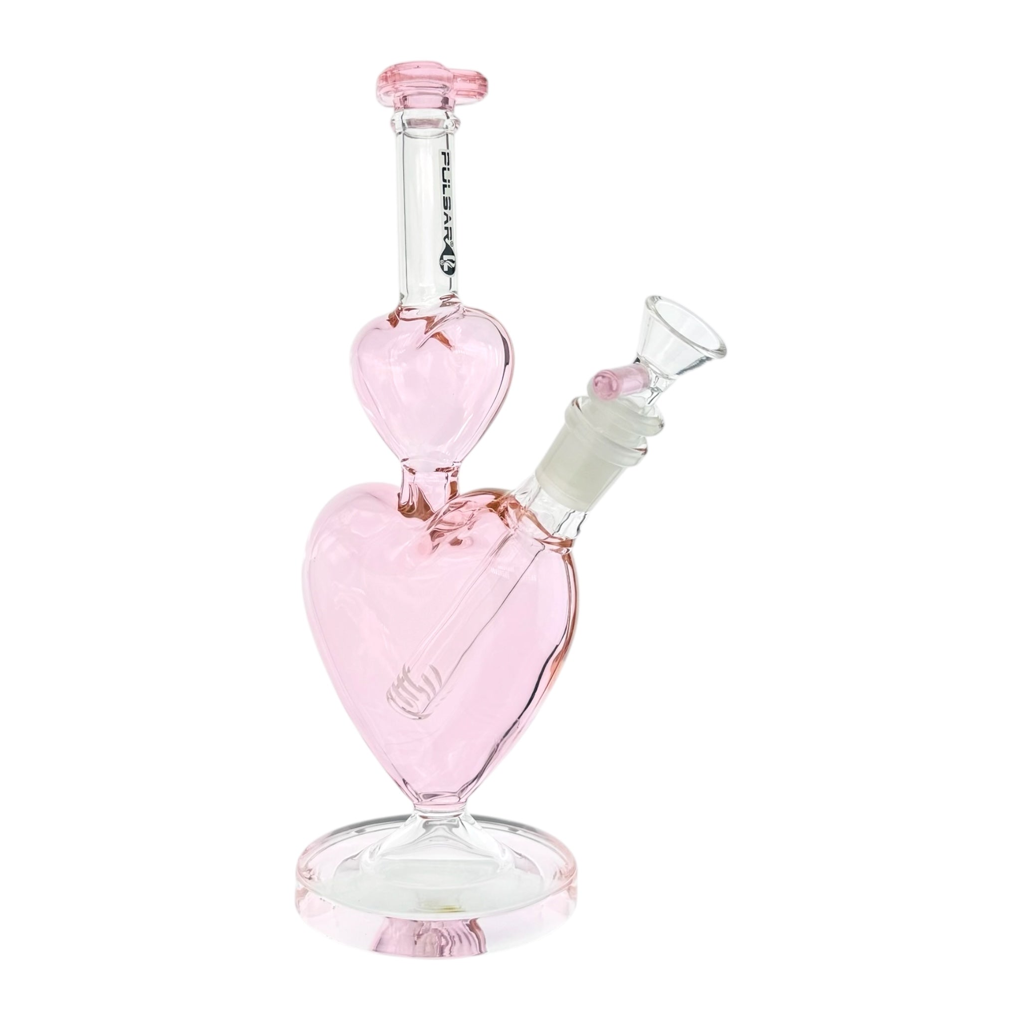 cute Double Pink Heart Bong made by Pulsar Glass