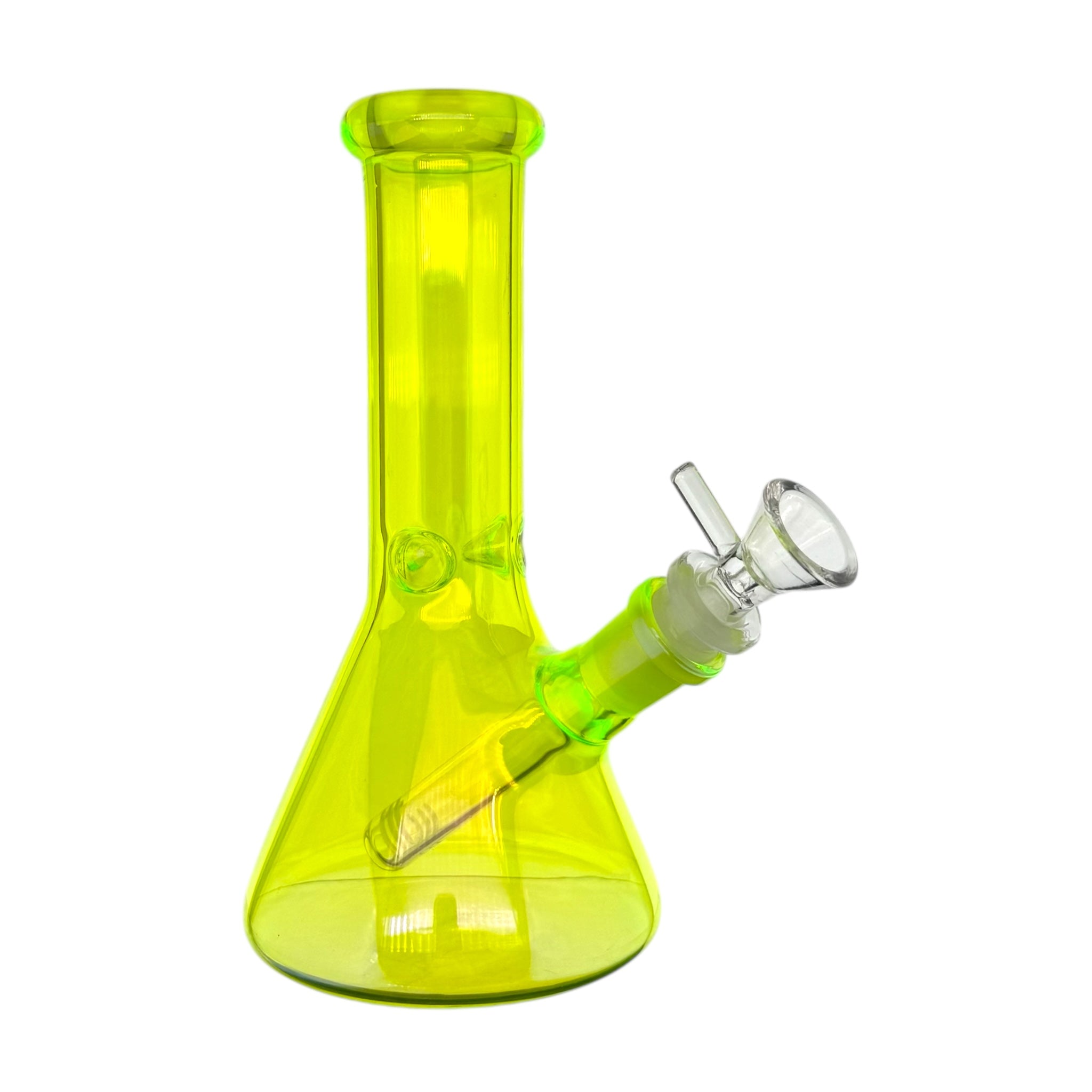 UV Reactive Small Beaker Glass Bong