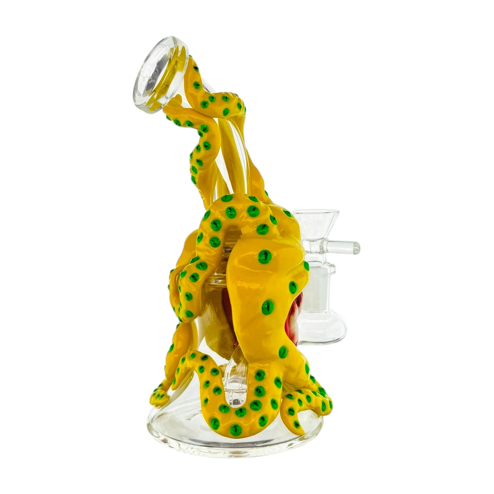 Yellow & Green Cyclops Octopus Monster Bong