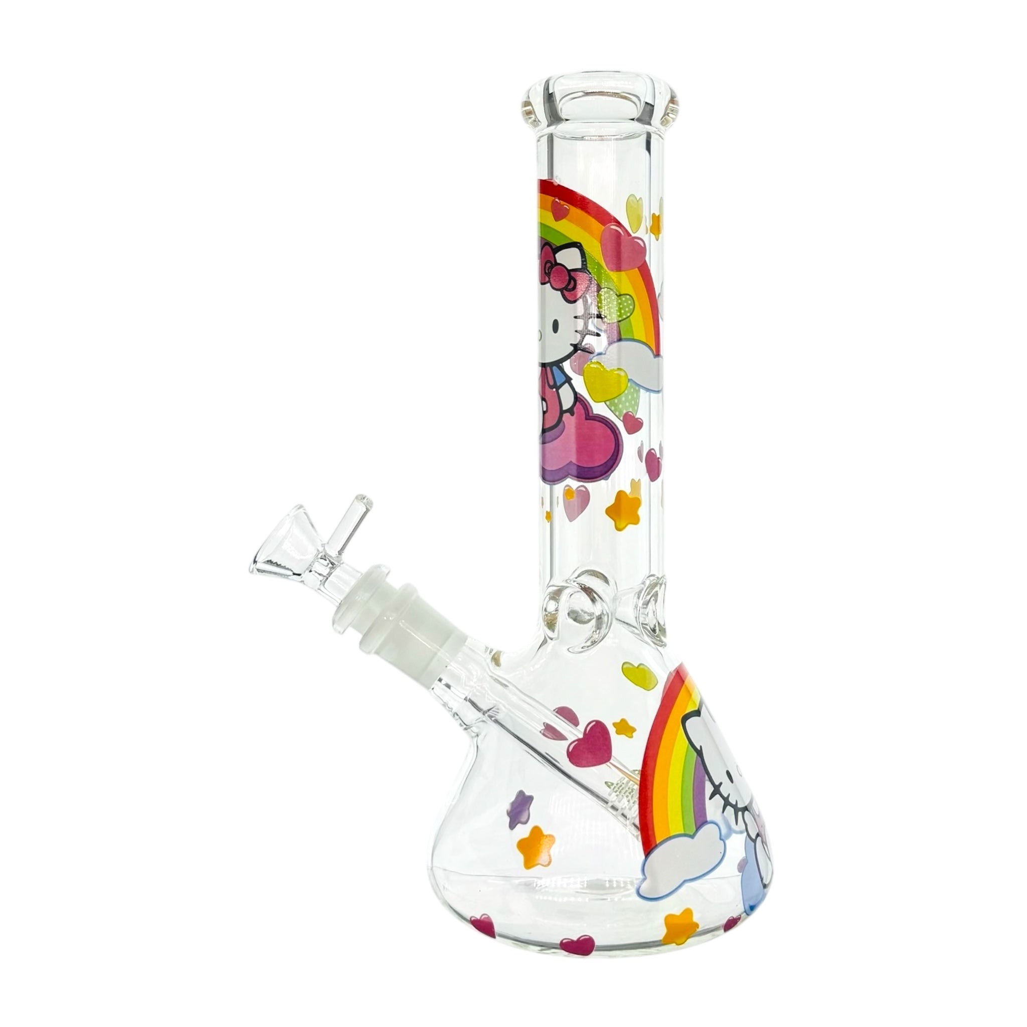 girly Hello Kitty Bong With Rainbow 8 Inch