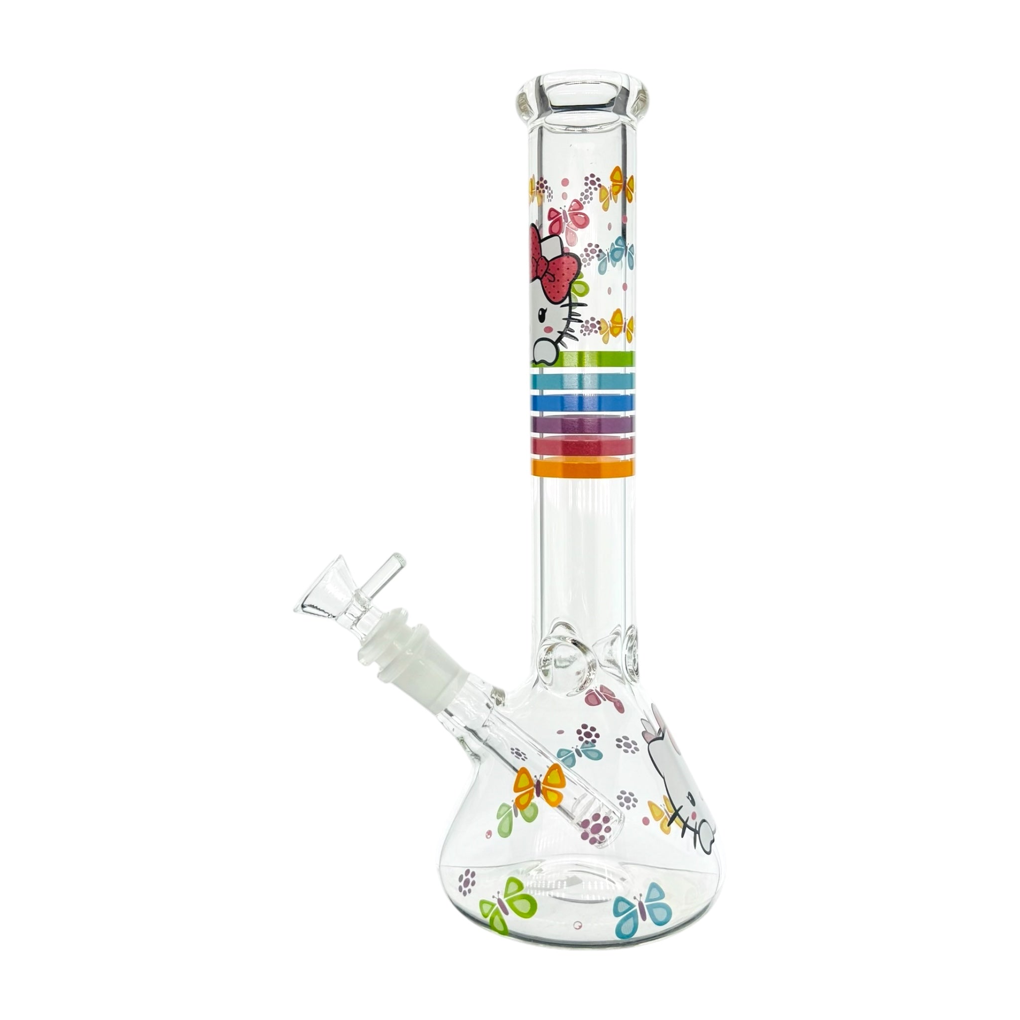 pretty Hello Kitty Bong With Butterflies 10 Inch