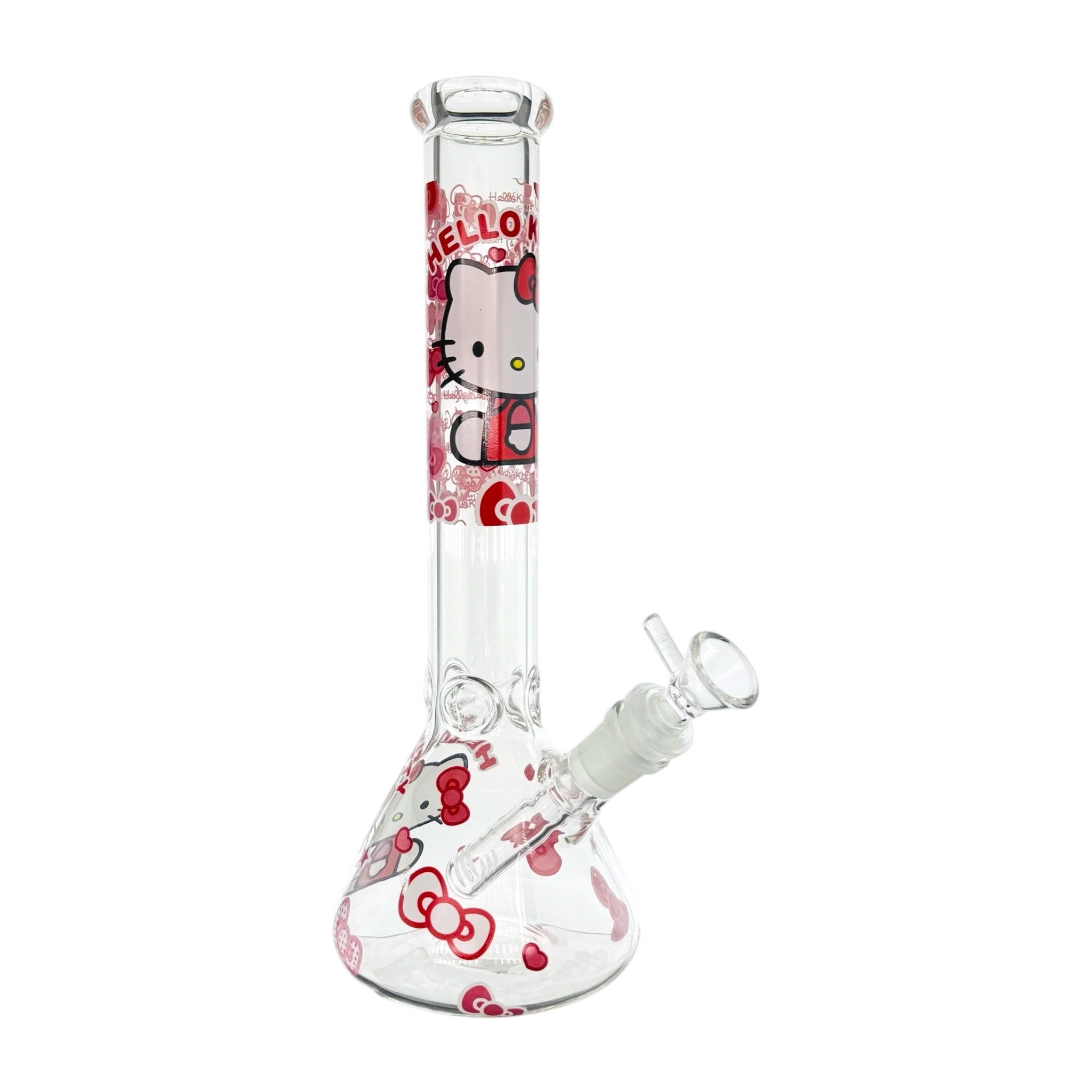 Hello Kitty Bong With Pink Hearts 10 Inch