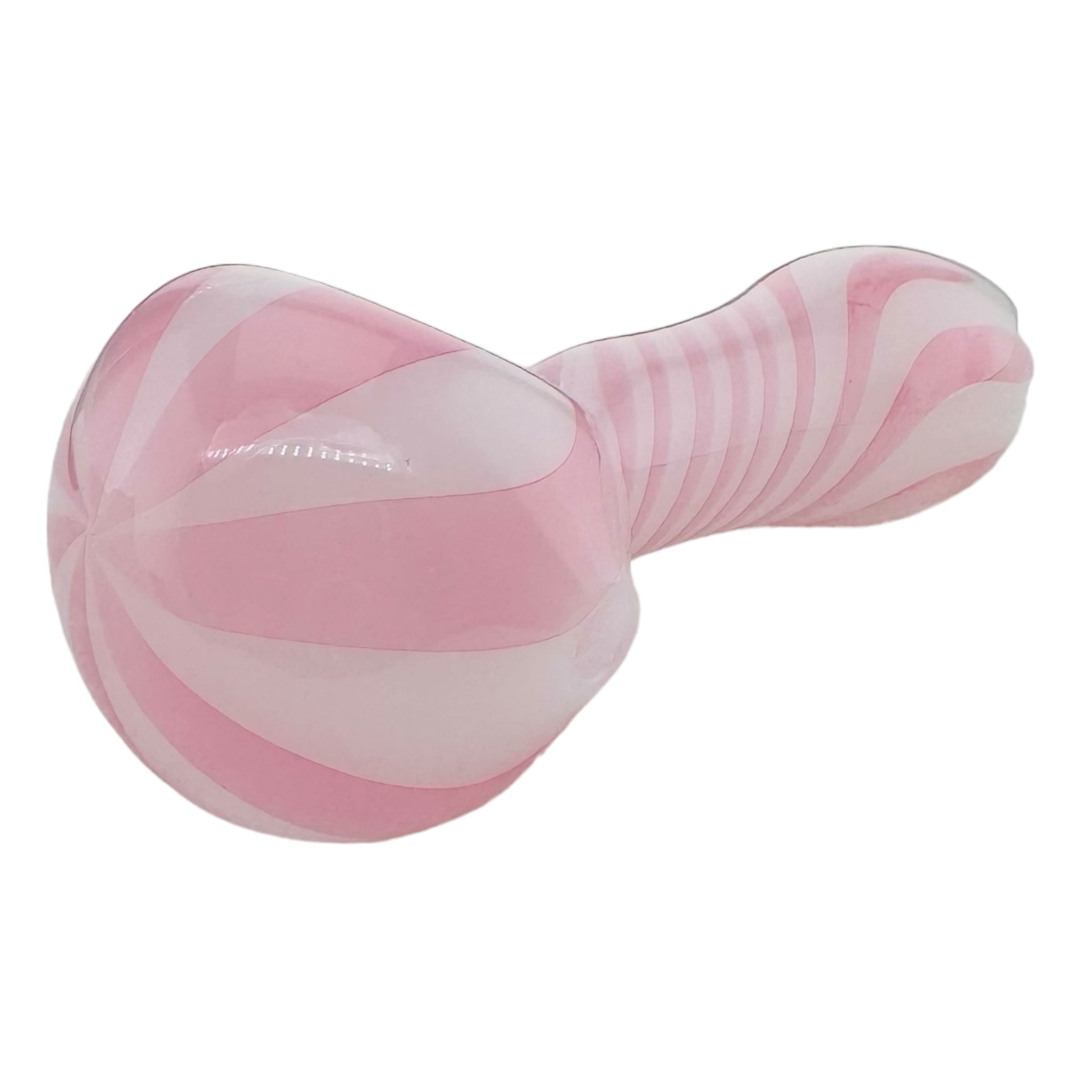 cute and girly small mini Pink And White Twist Glass Hand Pipe for sale