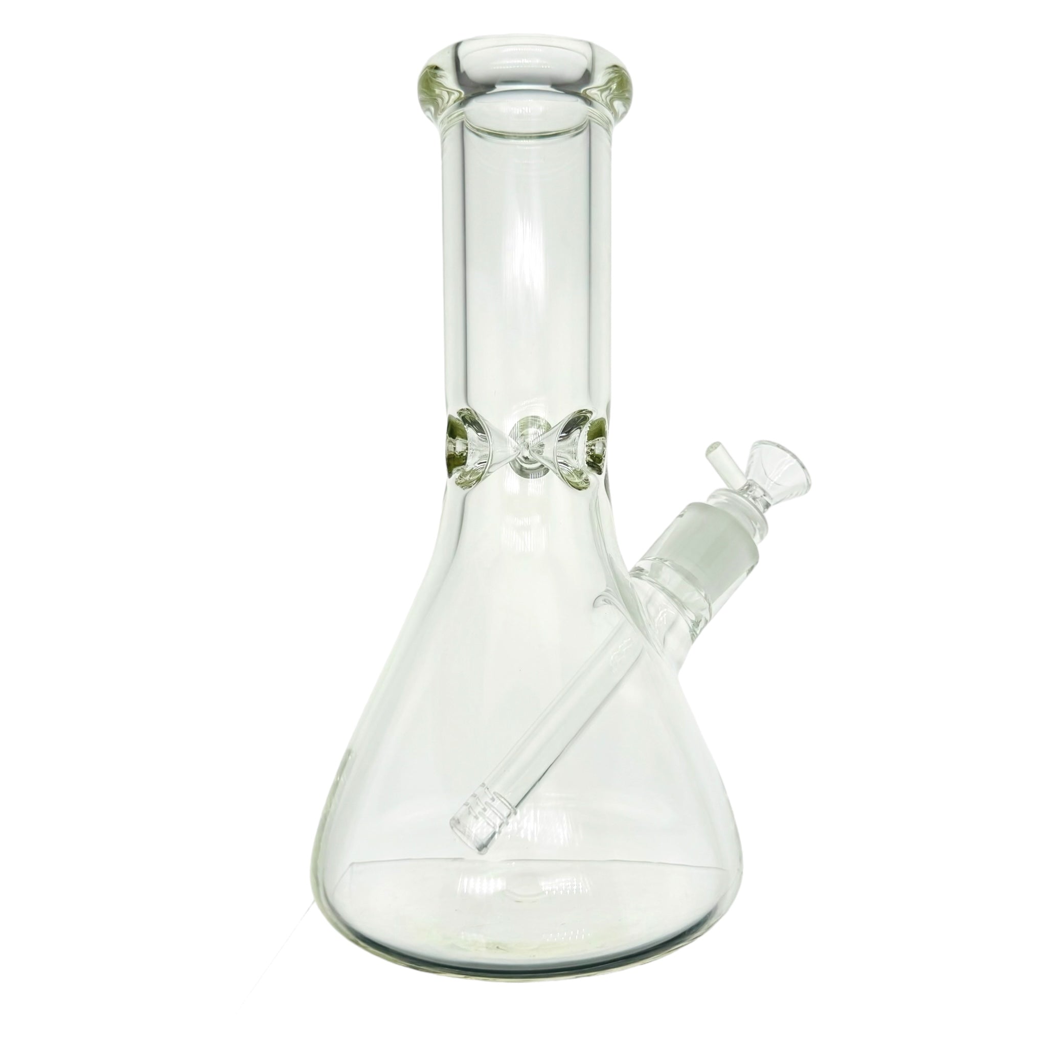 9mm Thick 10 Inch Clear Beaker Glass Bong With Wide Neck