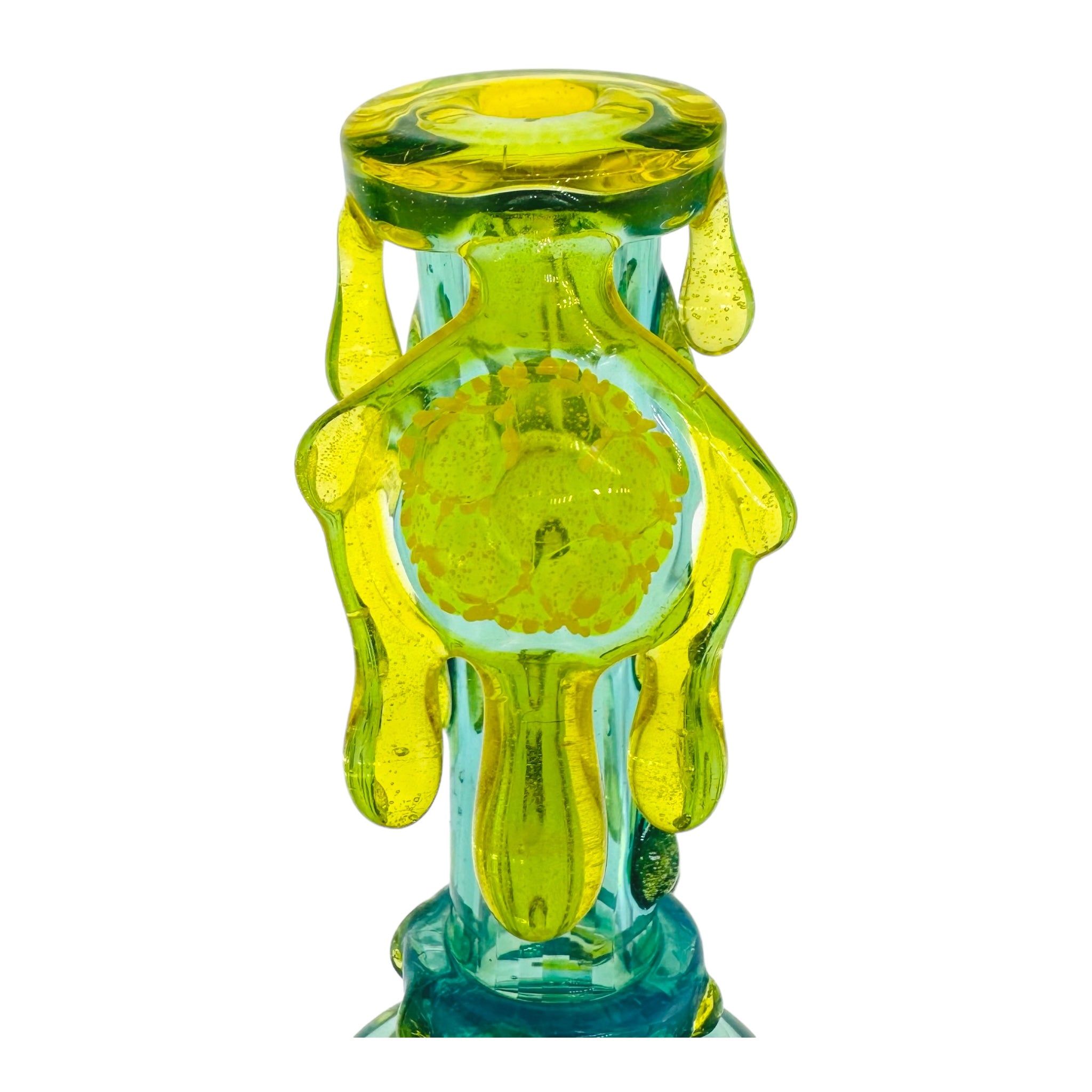 EBOX Glass Art - Heady glass Custom Dab Rig Honey Oil Drip & Matching Drop Down