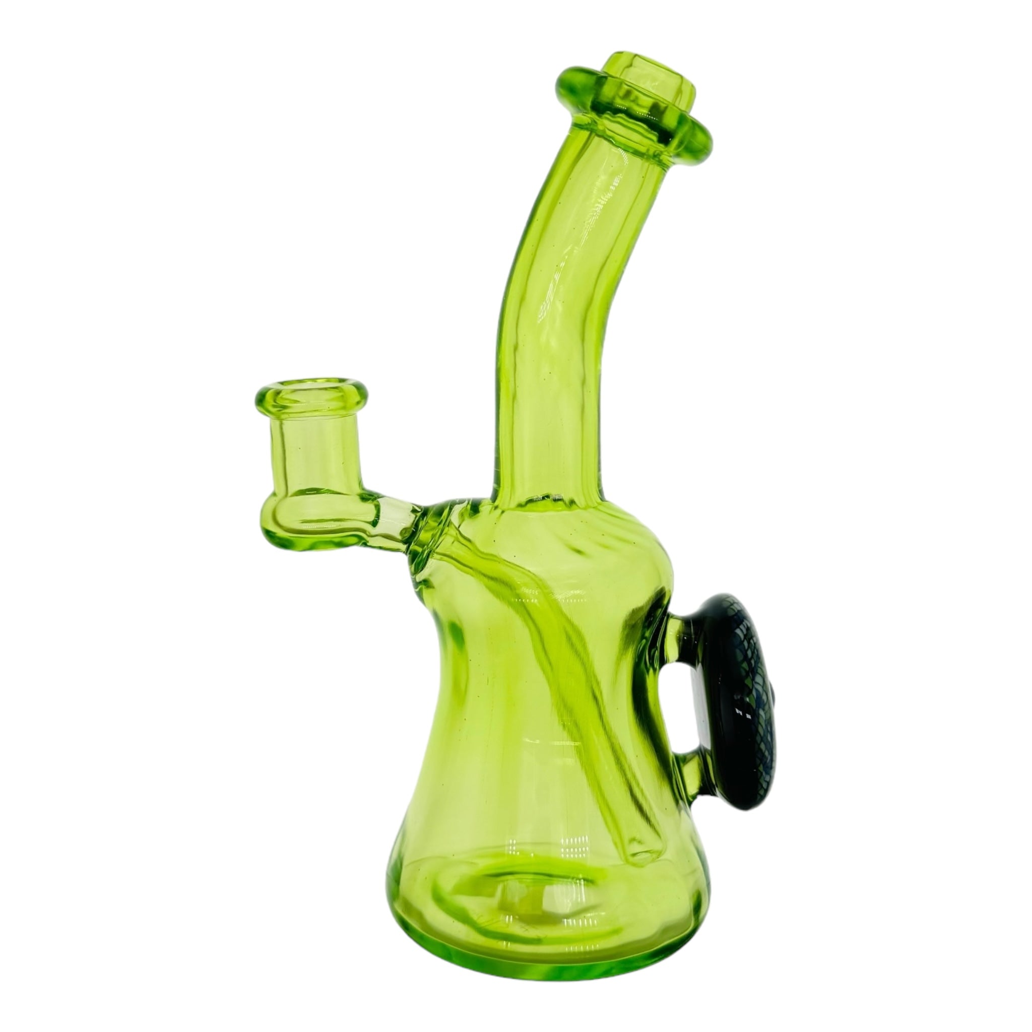 Ty Watts Heady Glass Dab Rig And Bong Hatorade Green Minitube With Quartz Swing Arm Bucket