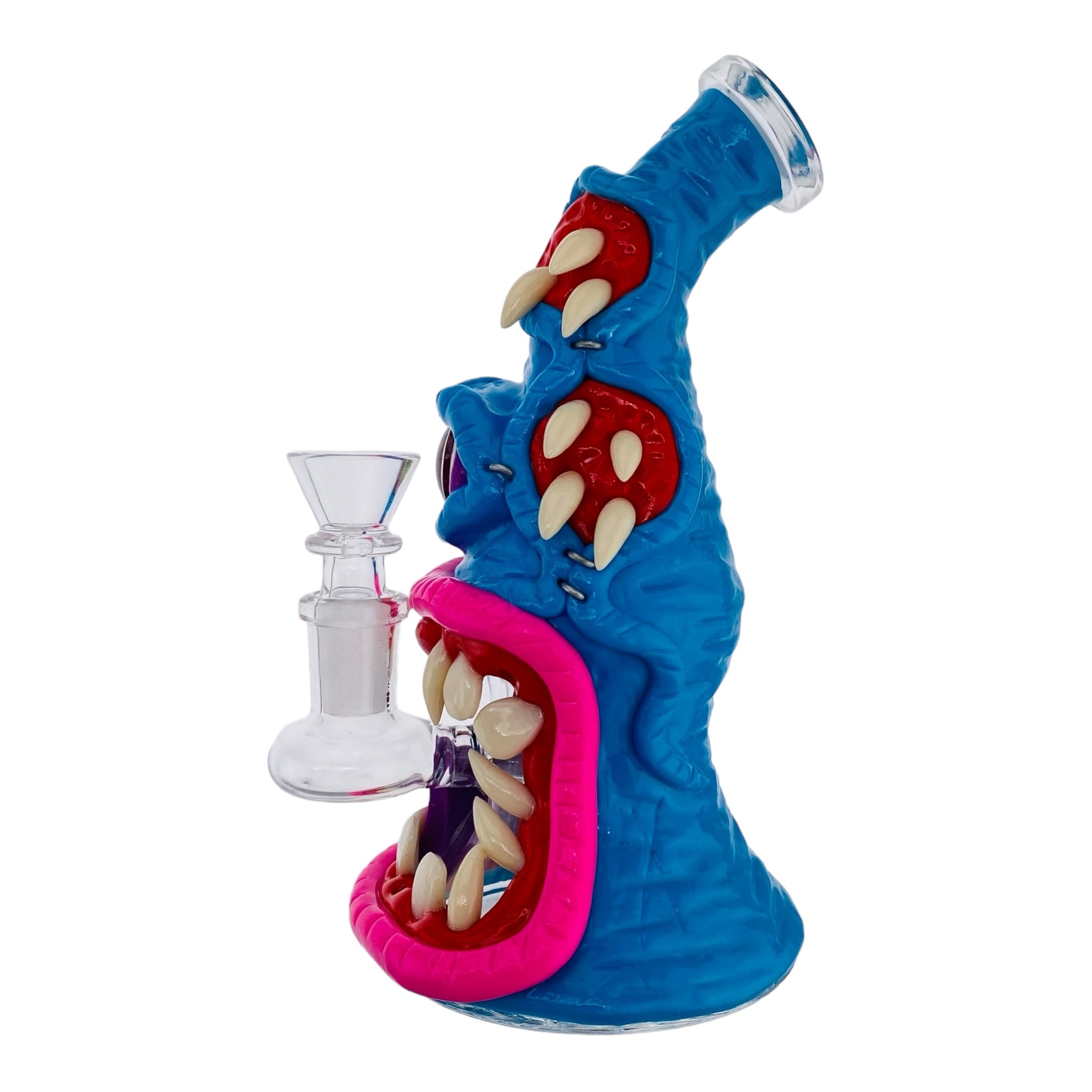 cute mini Blue and Pink Cyclops Monster Bong