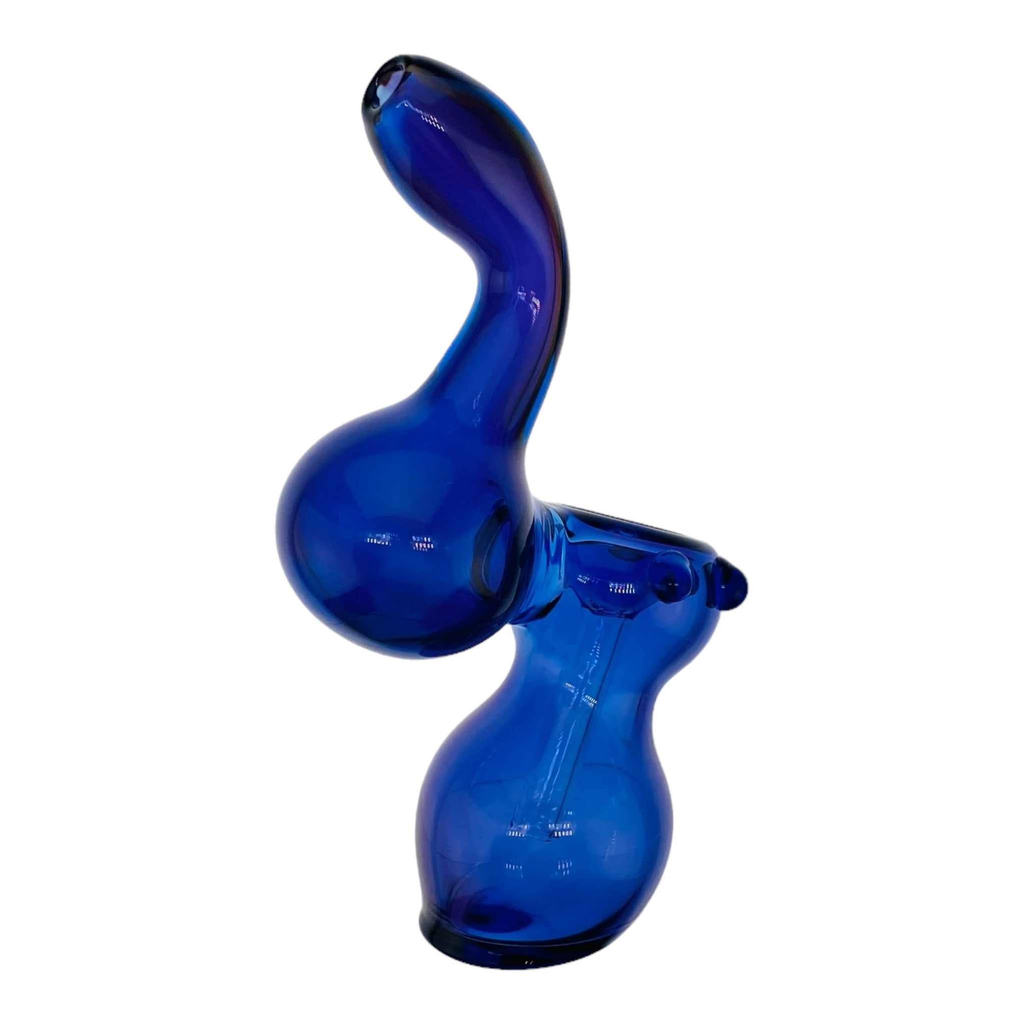 Cobalt Blue Stand Up Glass Bubbler Water Pipe for weed or tobacco for sale free shipping