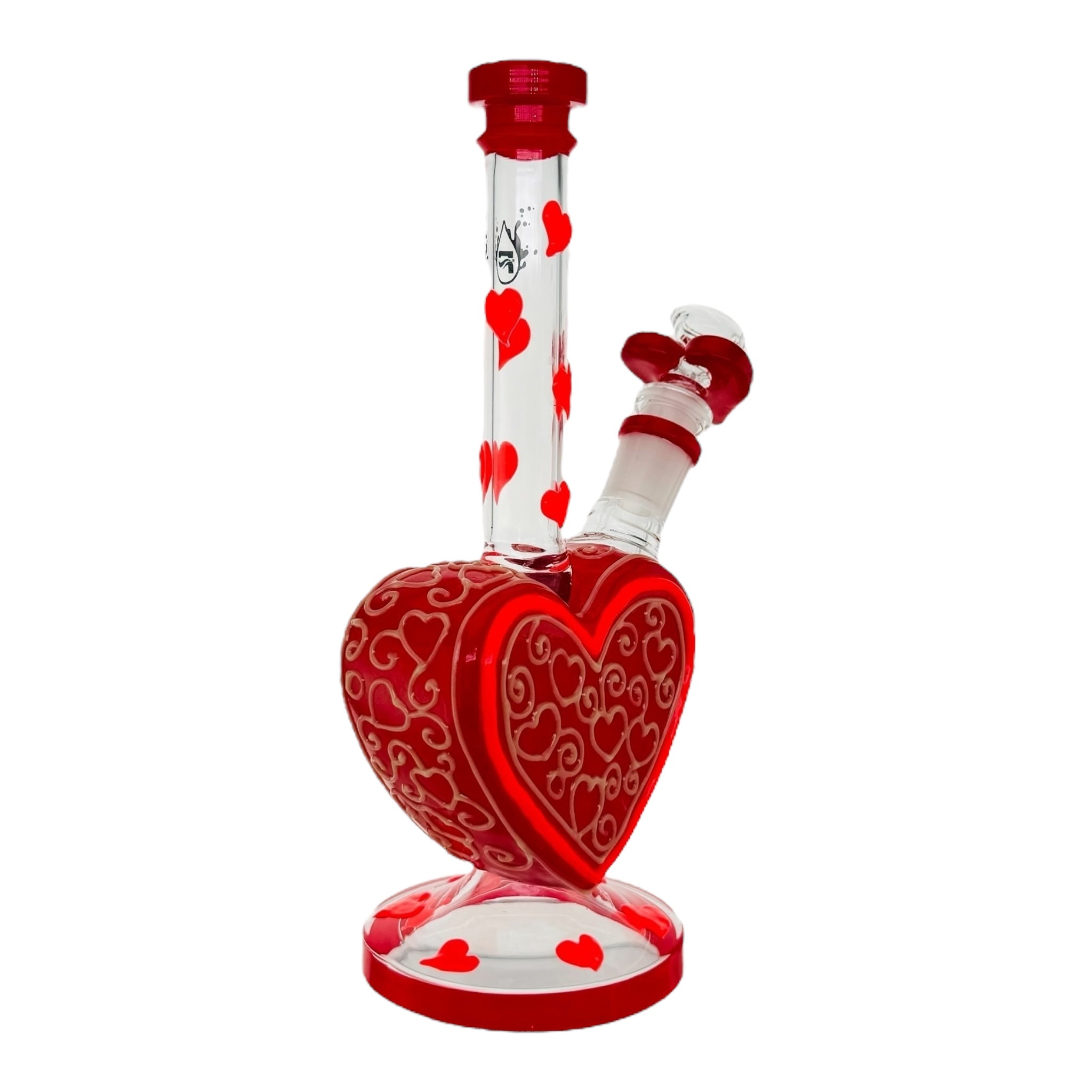 Pulsar Glass Red Valentine Heart Bong