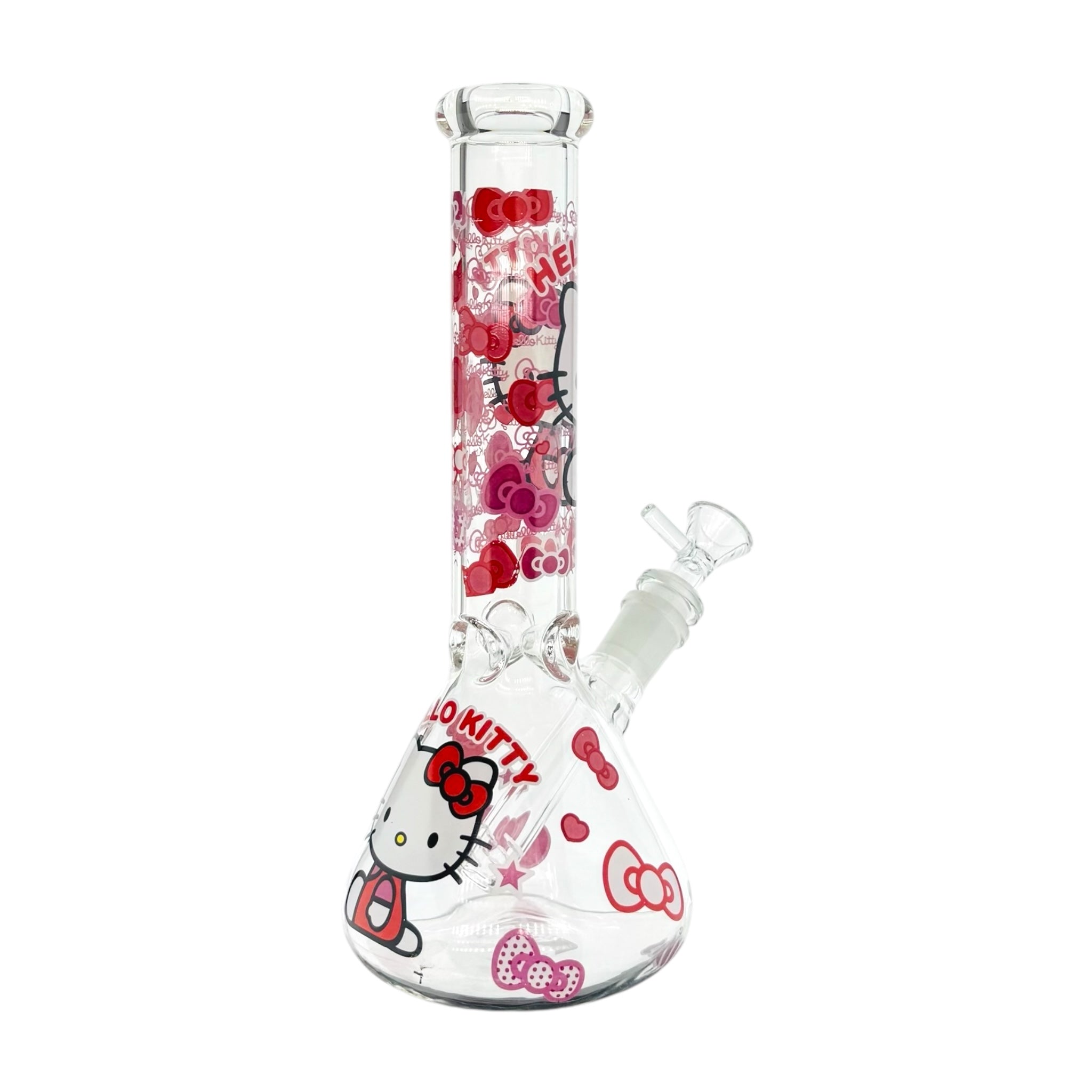 Hello Kitty Bong With Pink Hearts 8 Inch