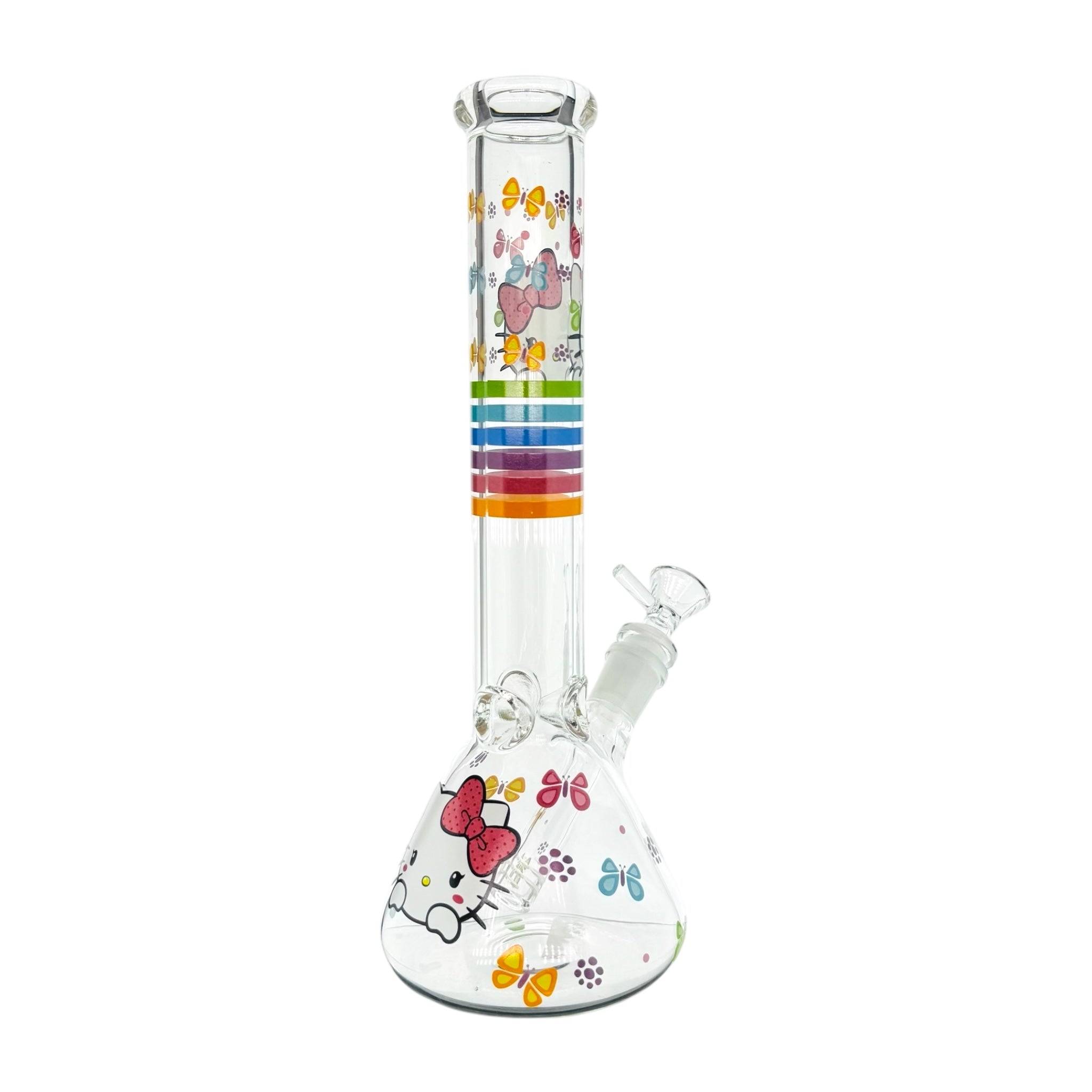 small Hello Kitty Bong With Butterflies 10 Inch
