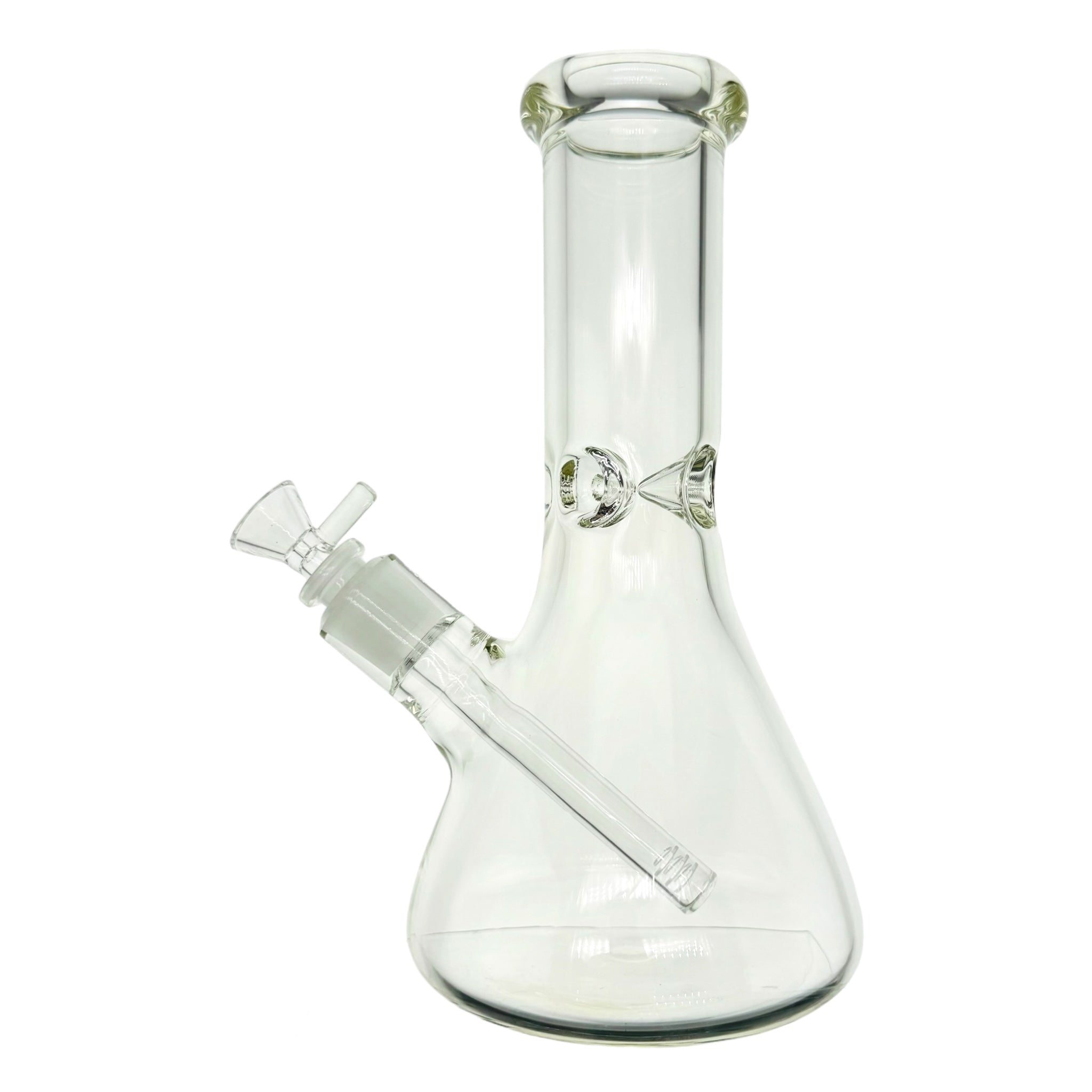 9mm Thick 10 Inch Clear Beaker Glass Bong With Wide Neck