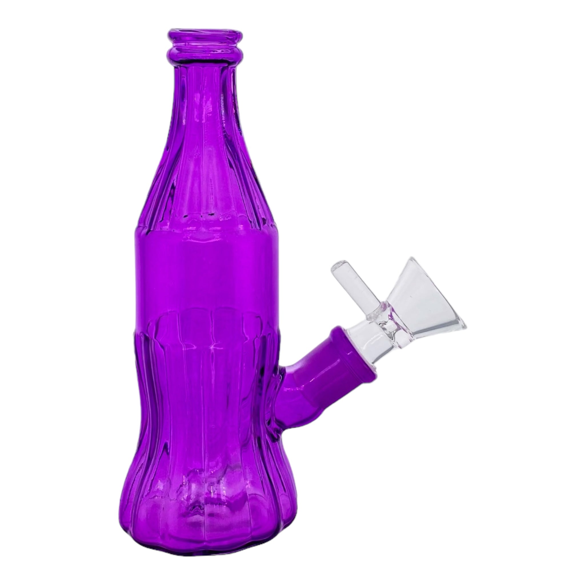Glass Cola Bottle Bong Purple