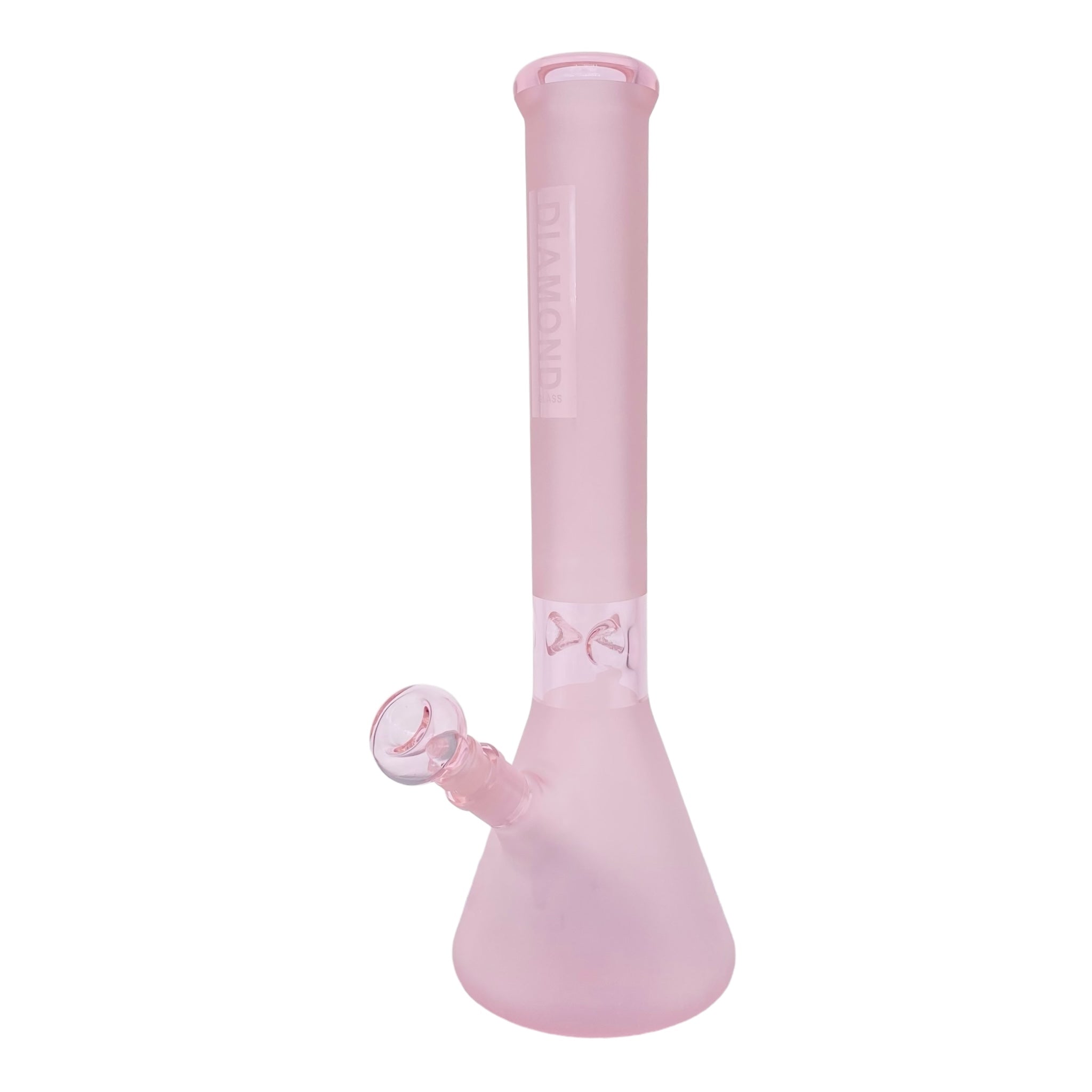 Diamond Glass Pink Beaker Bong 16 Inches