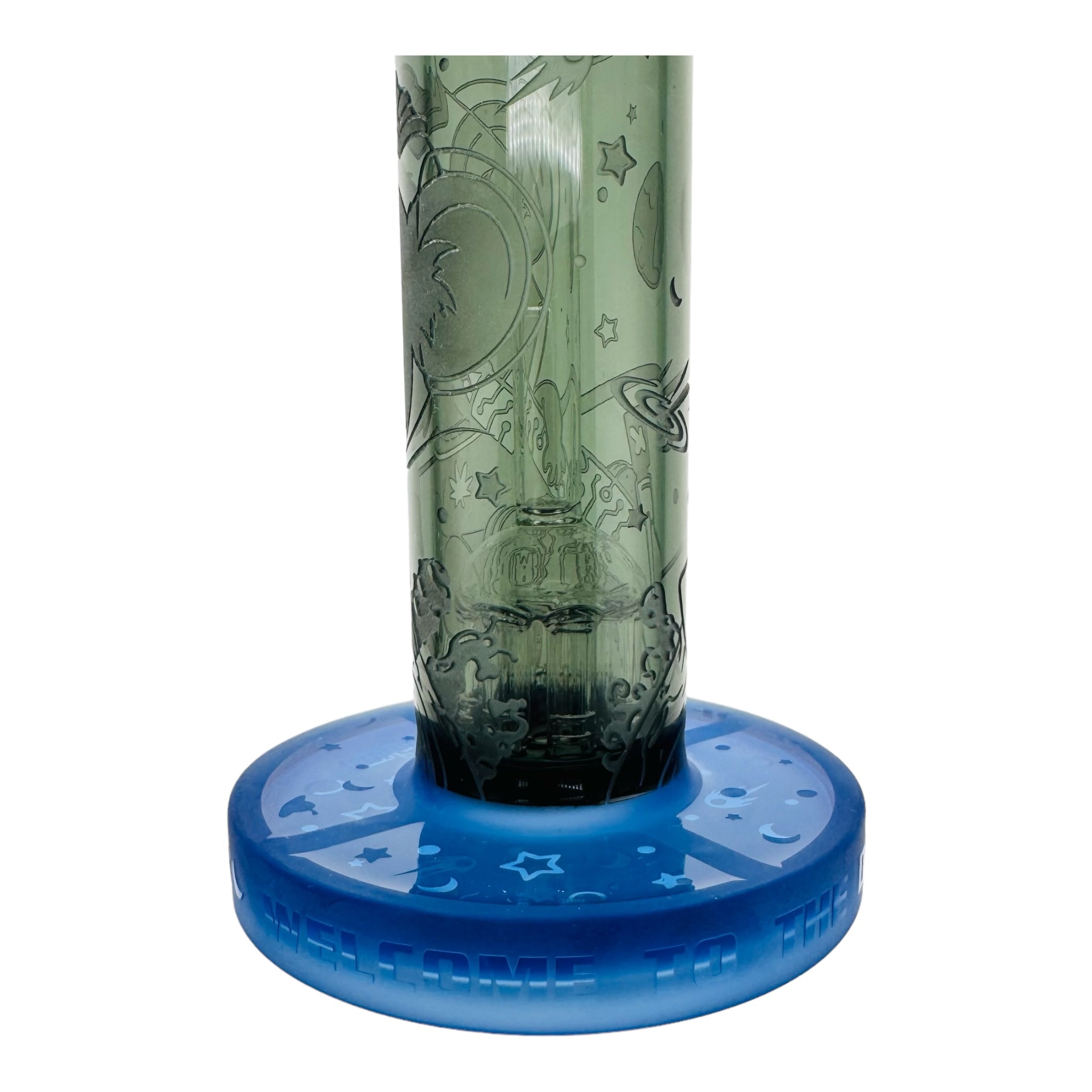 Milkyway Glass and Koala Puffs Moon Sesh 12” Dab Rig Or Bong for cannabis Black And Blue