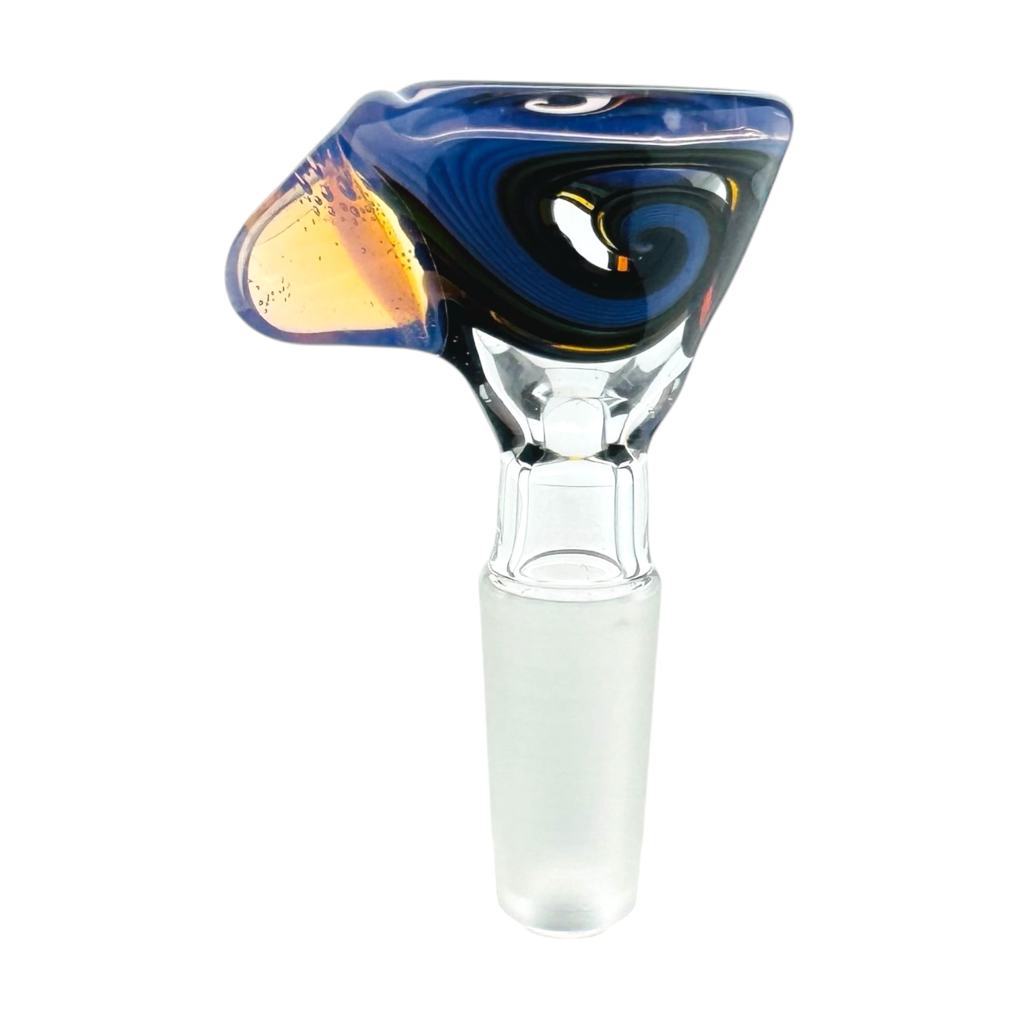 10mm Flower Bowl Blue & Green Twirl